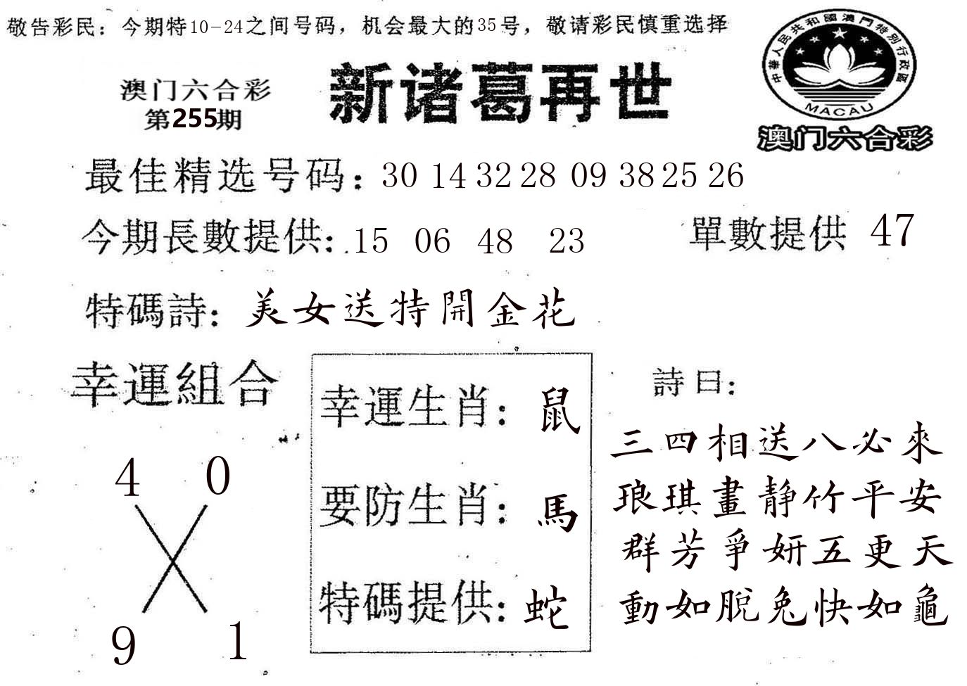 新诸葛 第255期
