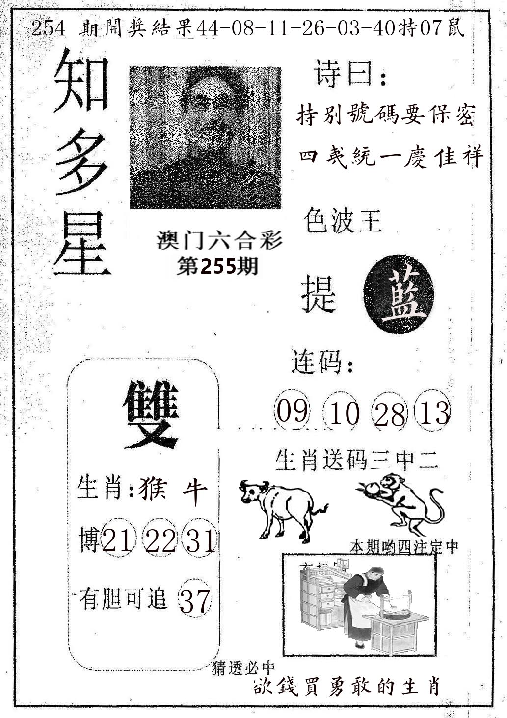 知多星 第255期
