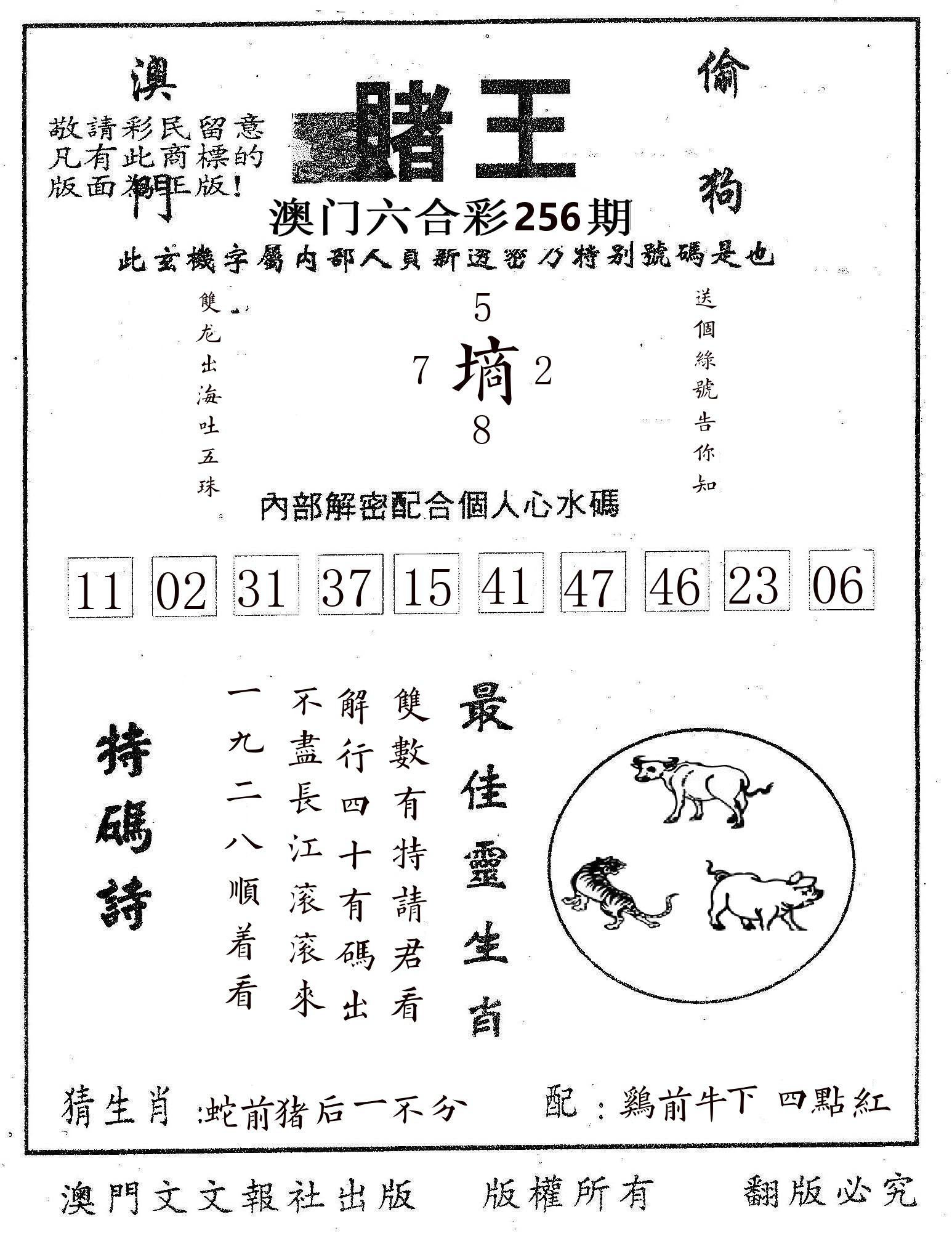 赌王 第256期