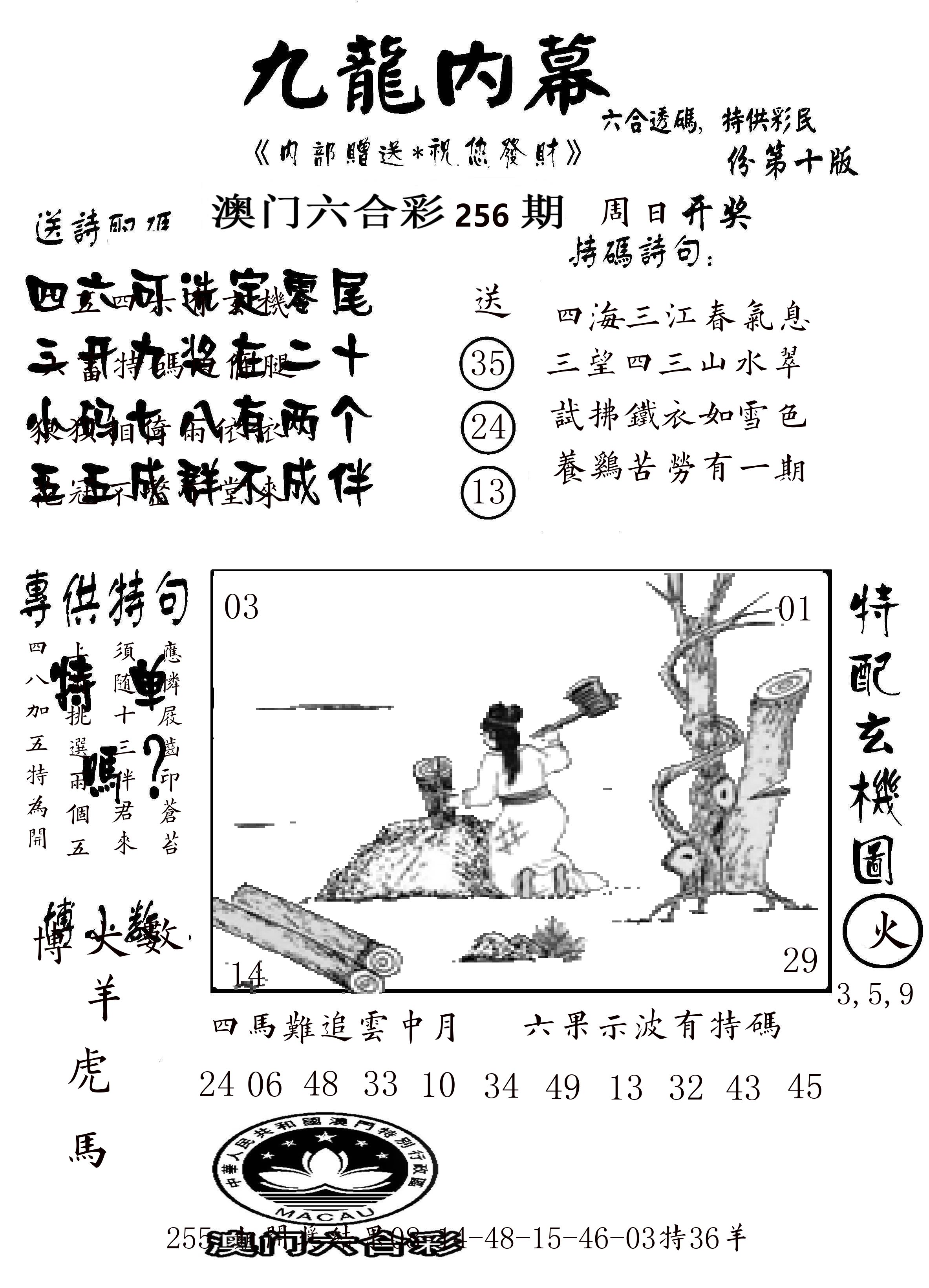 澳门传真2 第256期