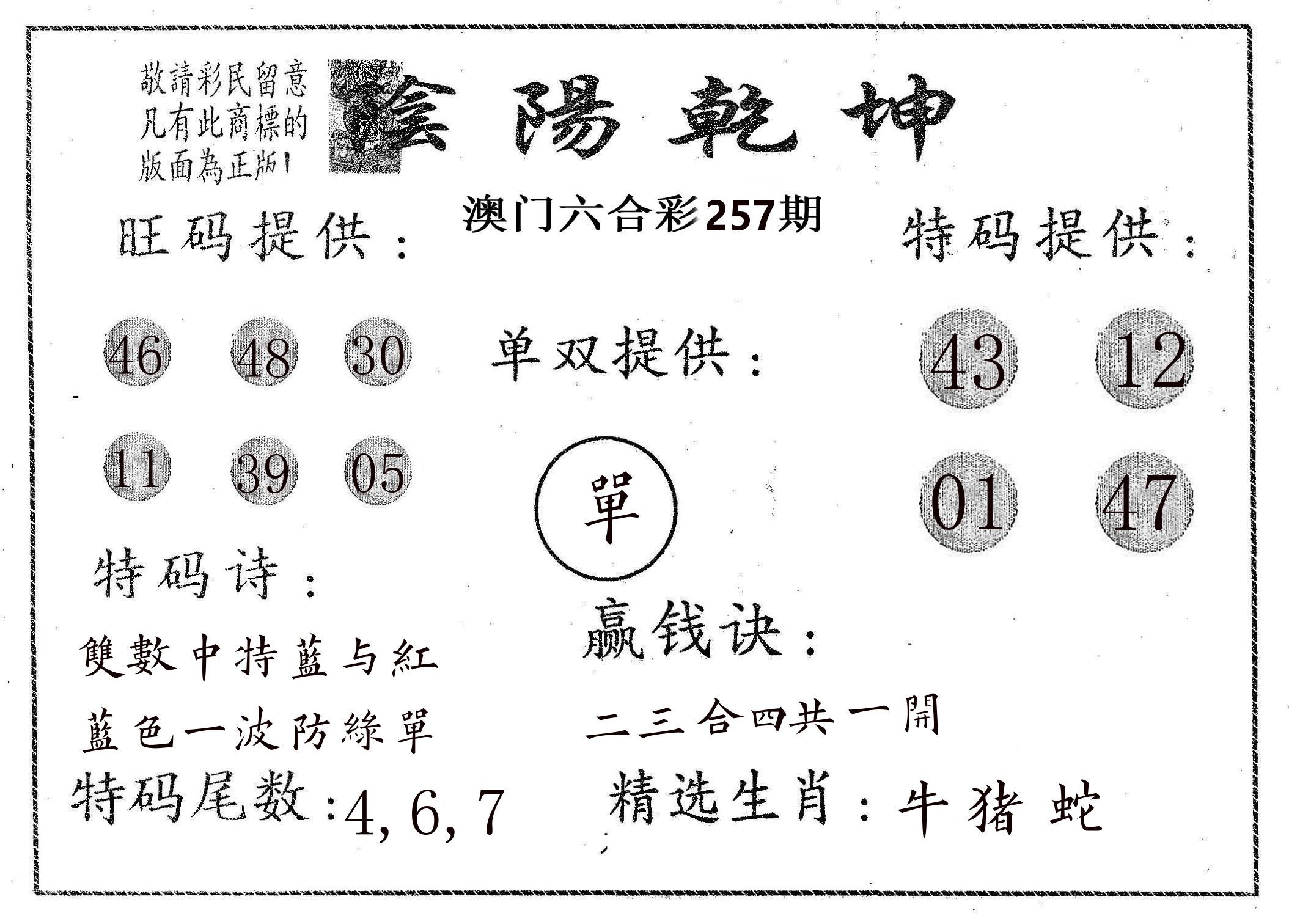 阴阳乾坤 第257期