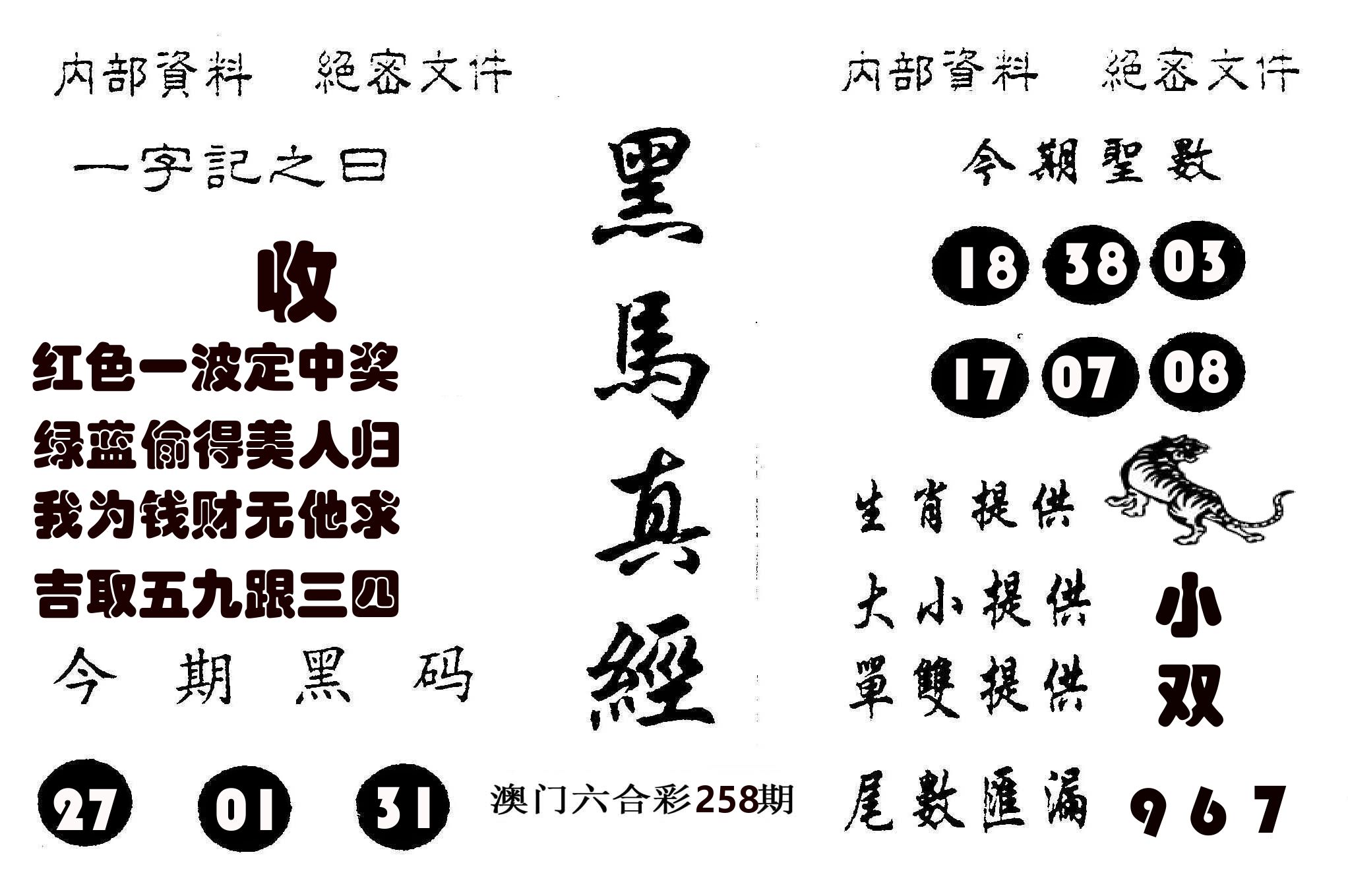 黑马真经 第258期