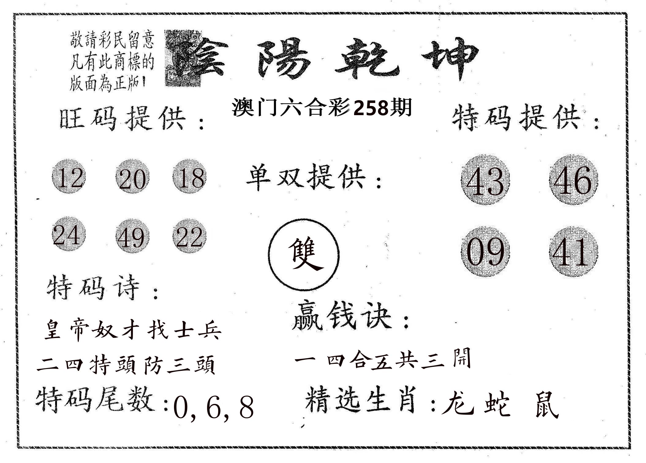 阴阳乾坤 第258期