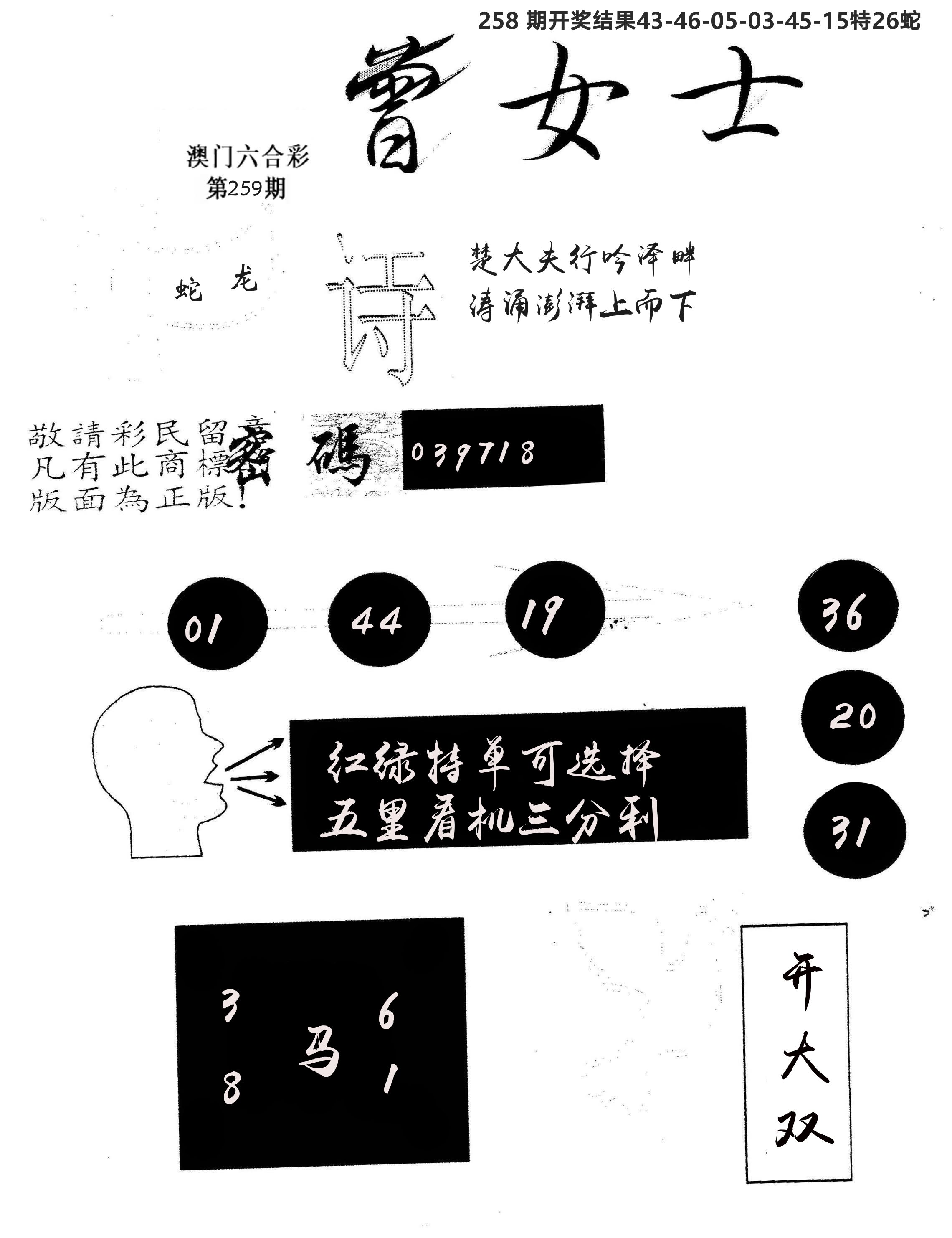 另版曾女士百灵鸟 第259期