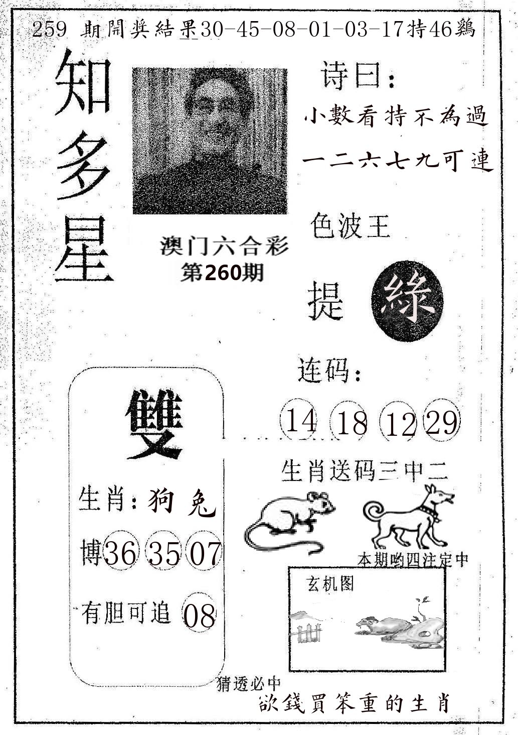 知多星 第260期