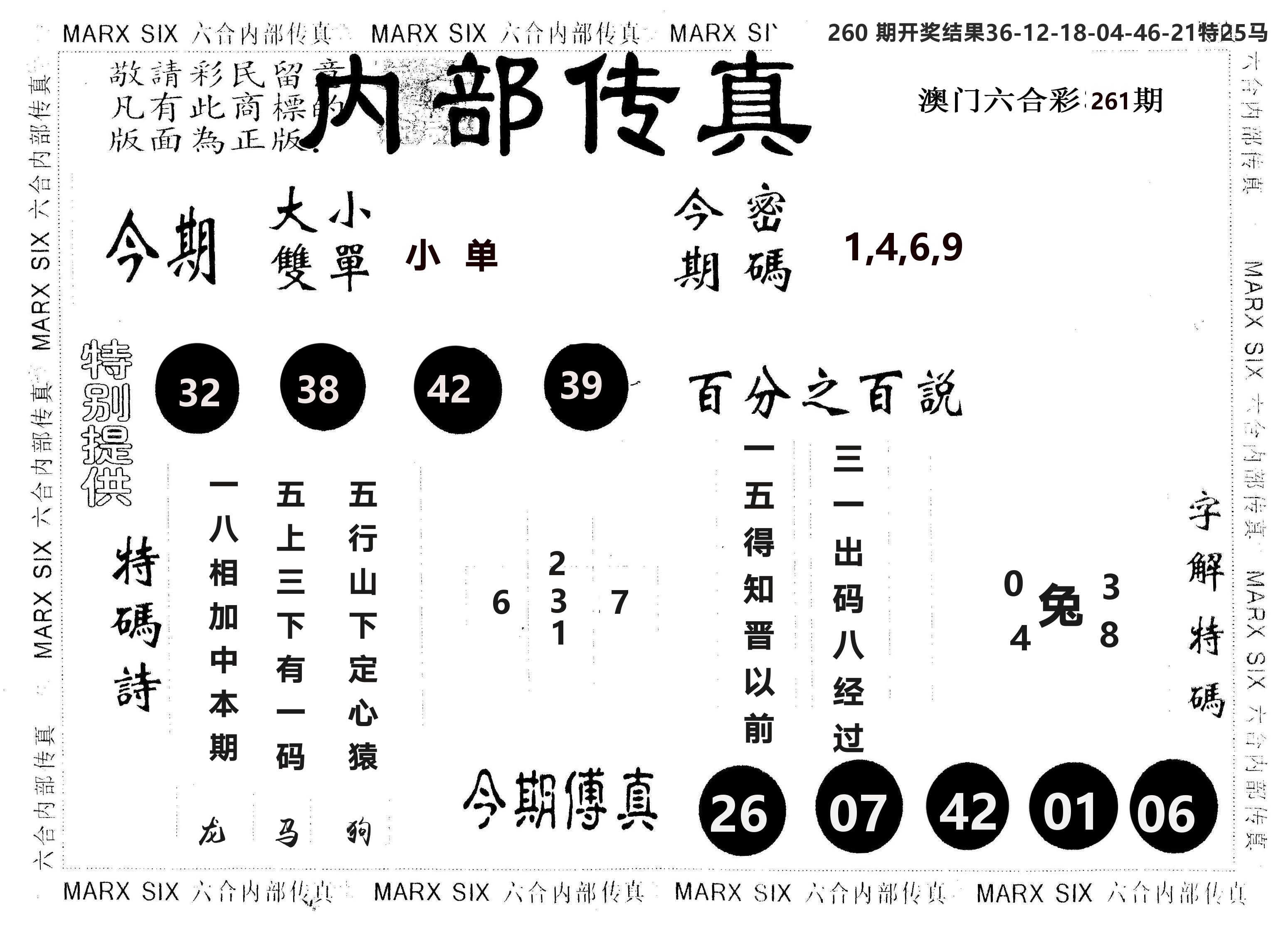 另版内部传真 第261期