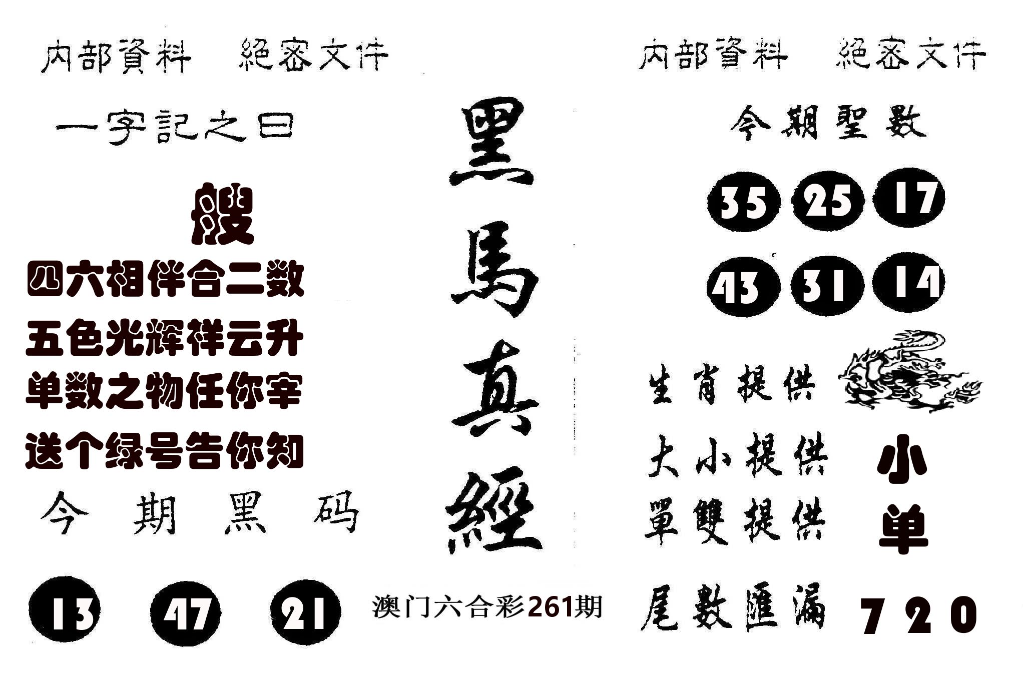 黑马真经 第261期