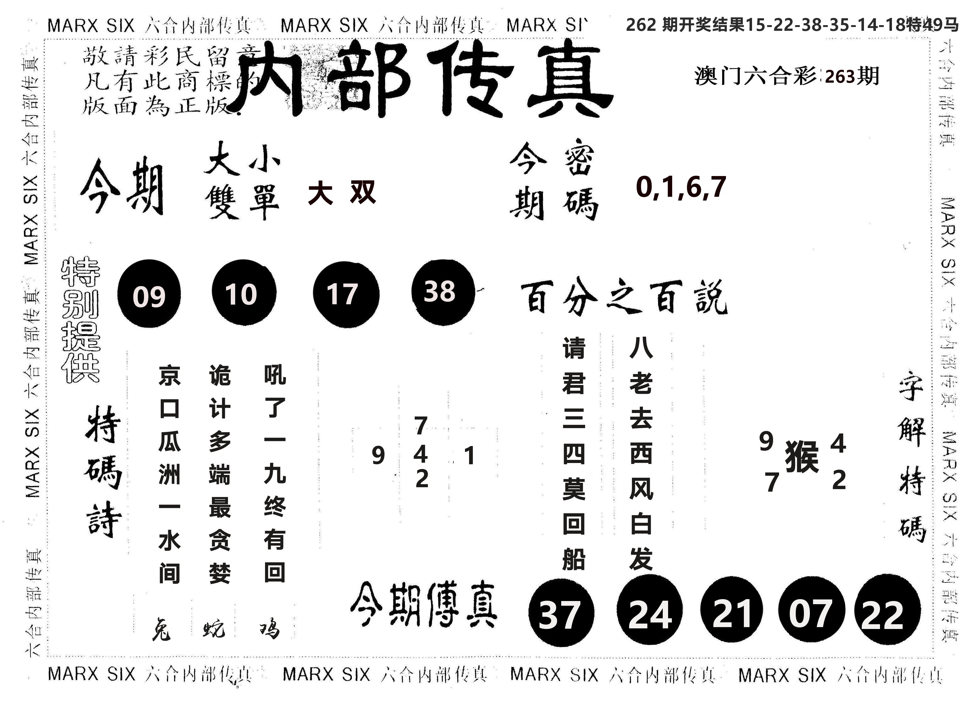 另版内部传真 第263期