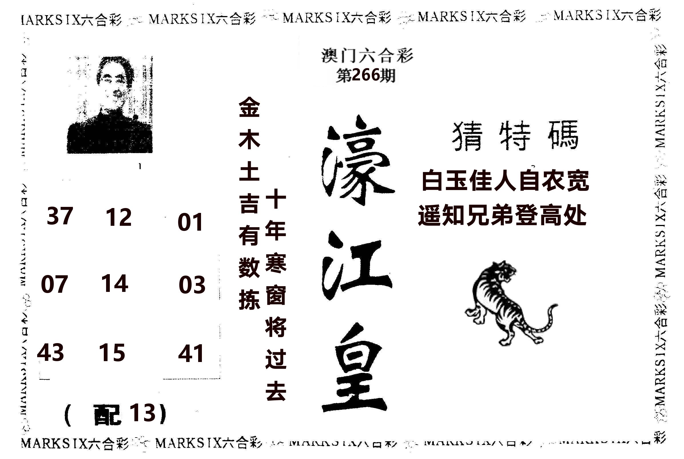 濠江皇 第266期