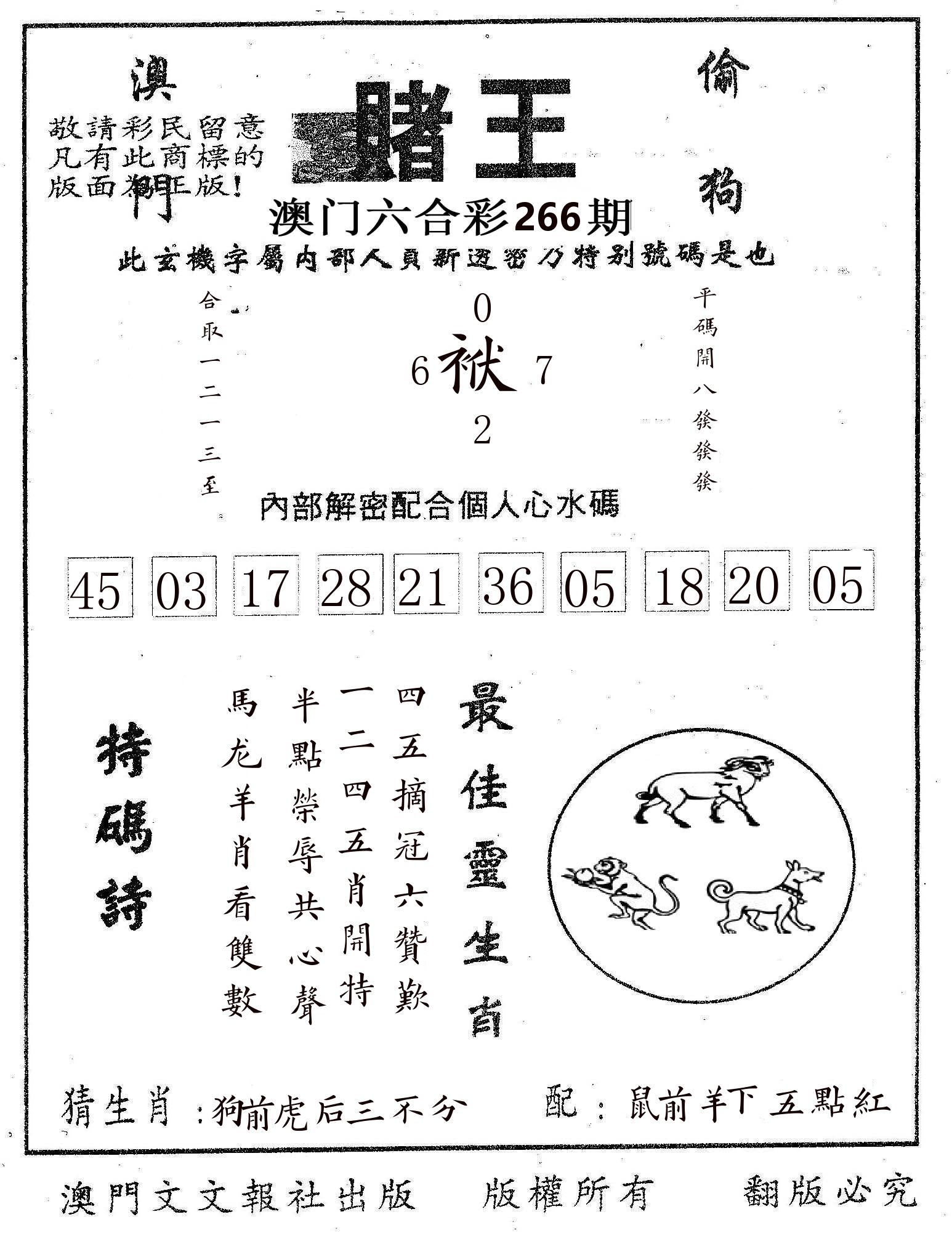 赌王 第266期