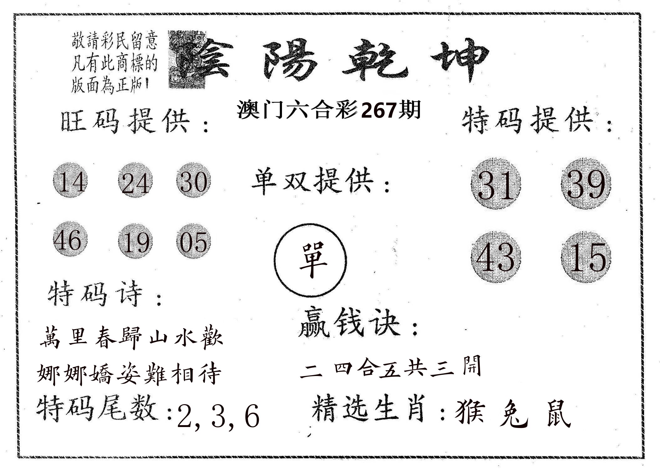 阴阳乾坤 第267期