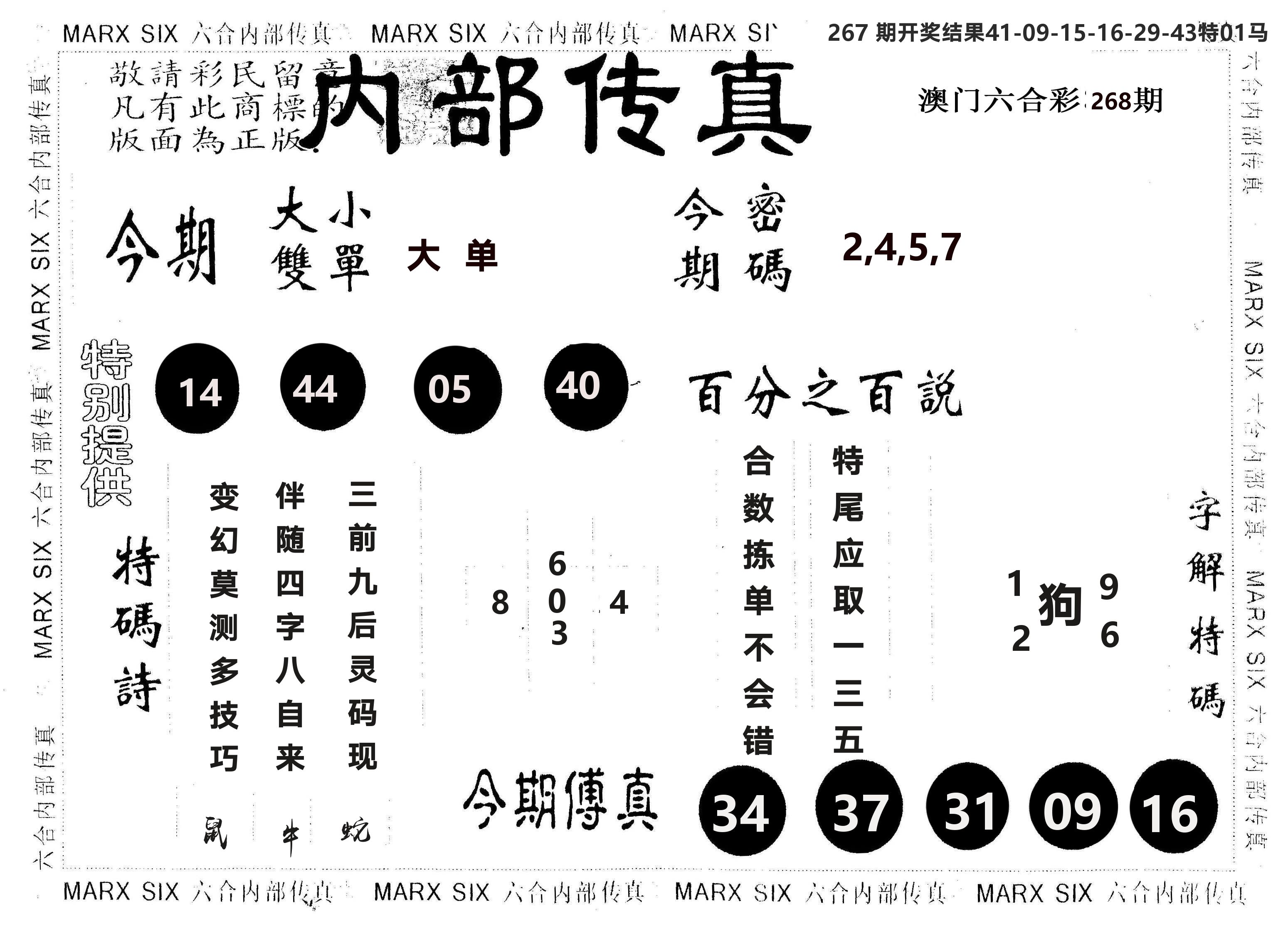 另版内部传真 第268期