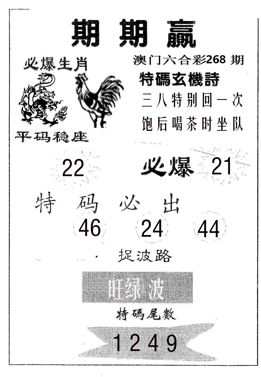 期期赢 第268期