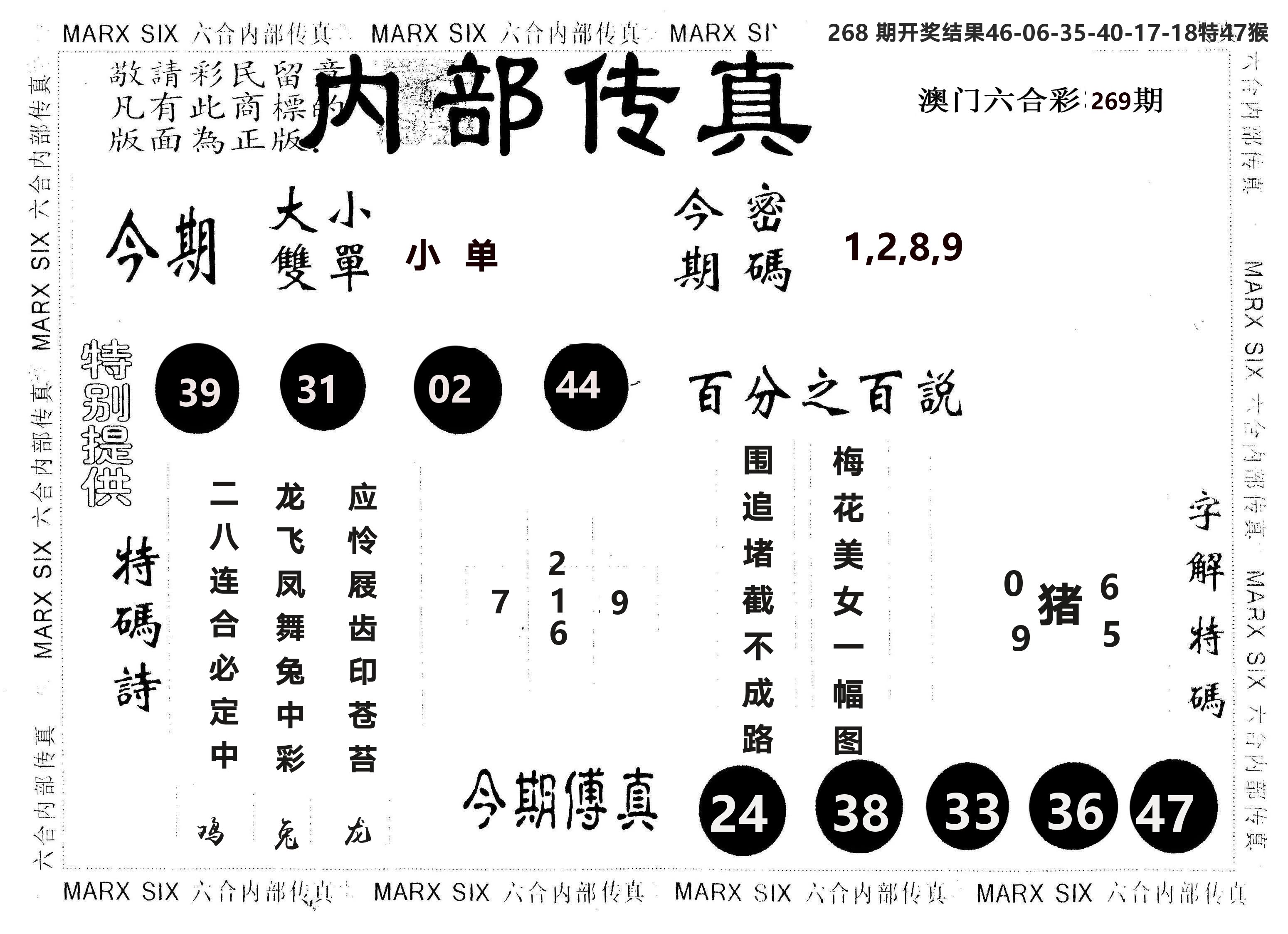 另版内部传真 第269期