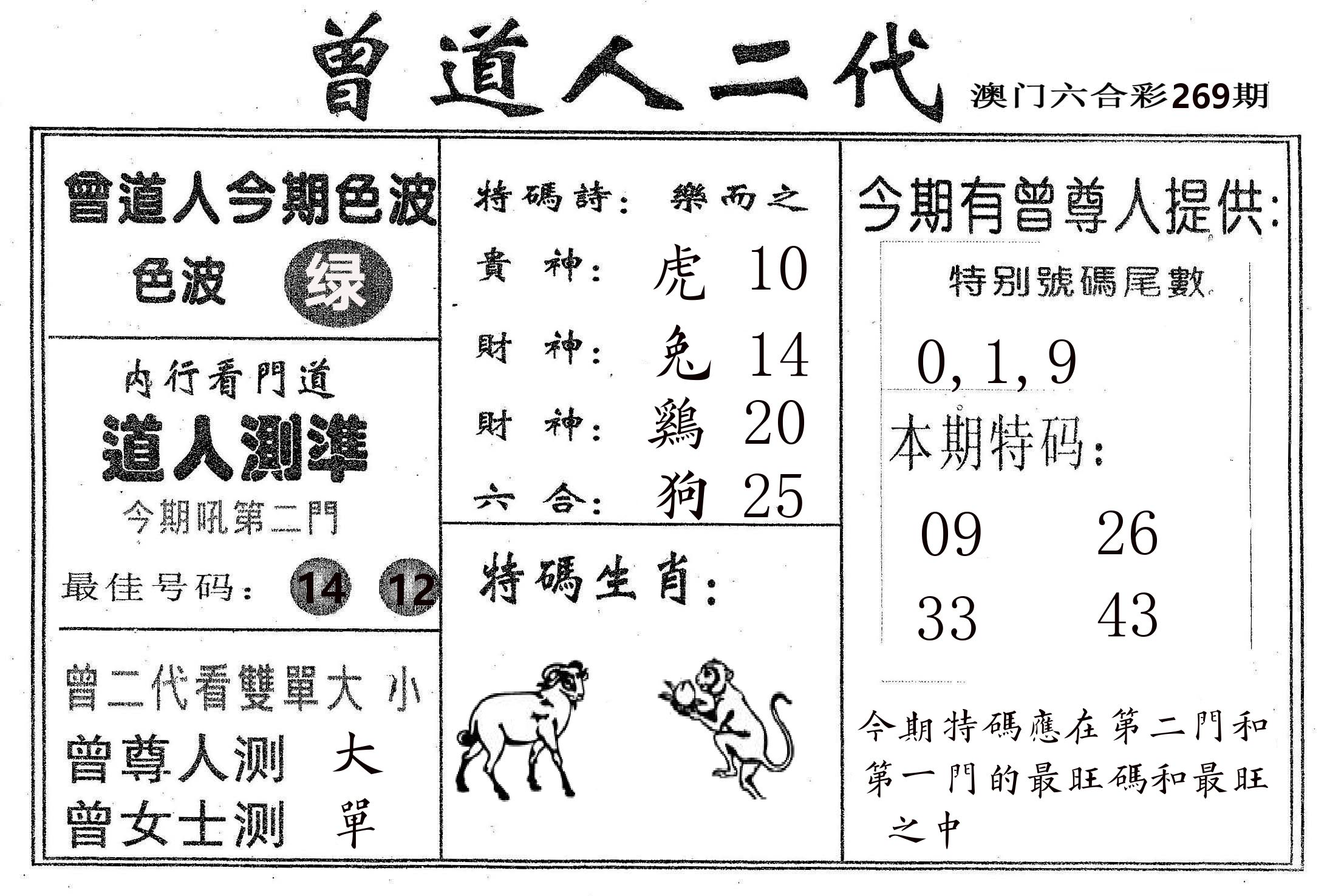 曾二代 第269期