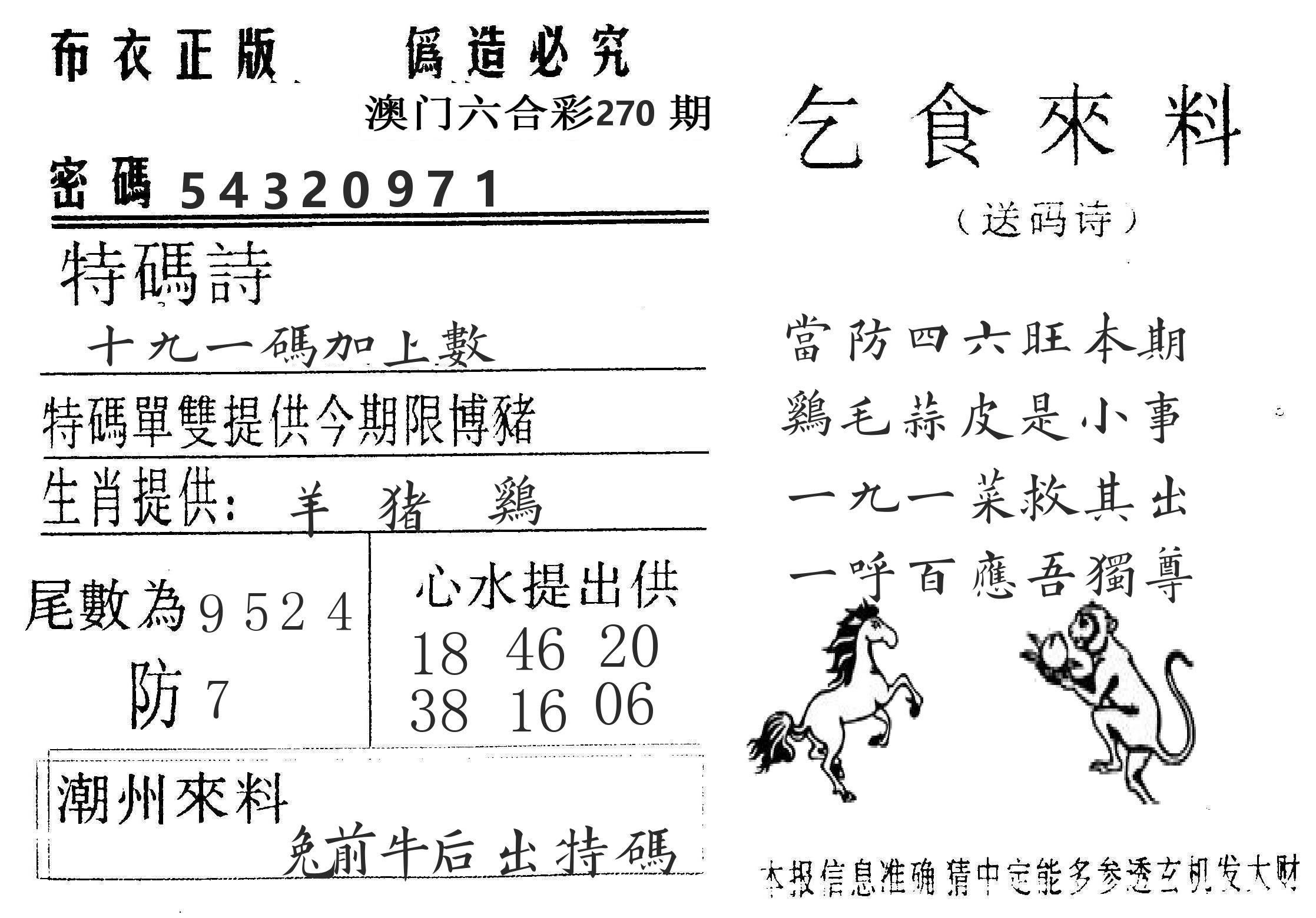 千禧码王 第270期