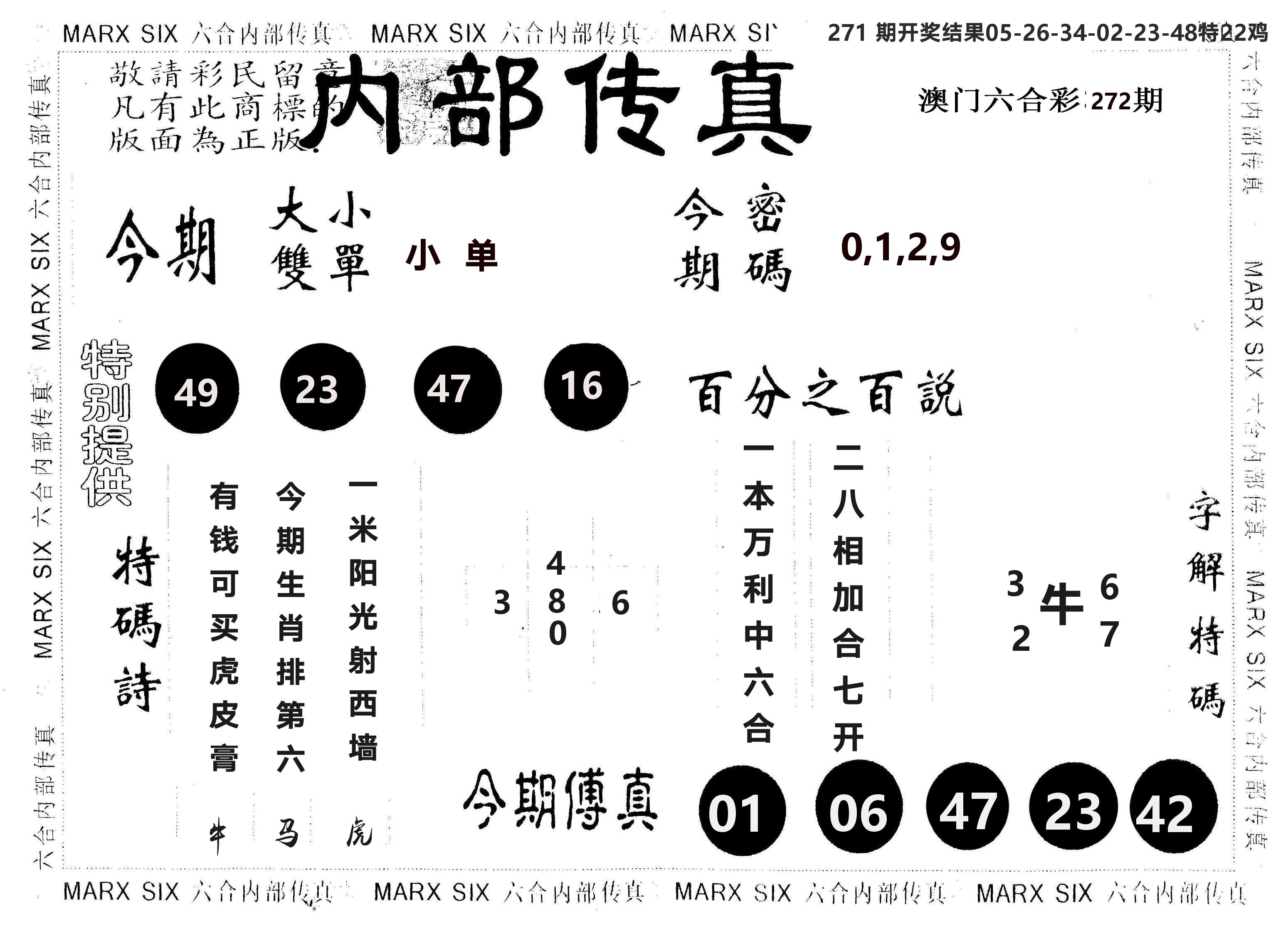 另版内部传真 第272期