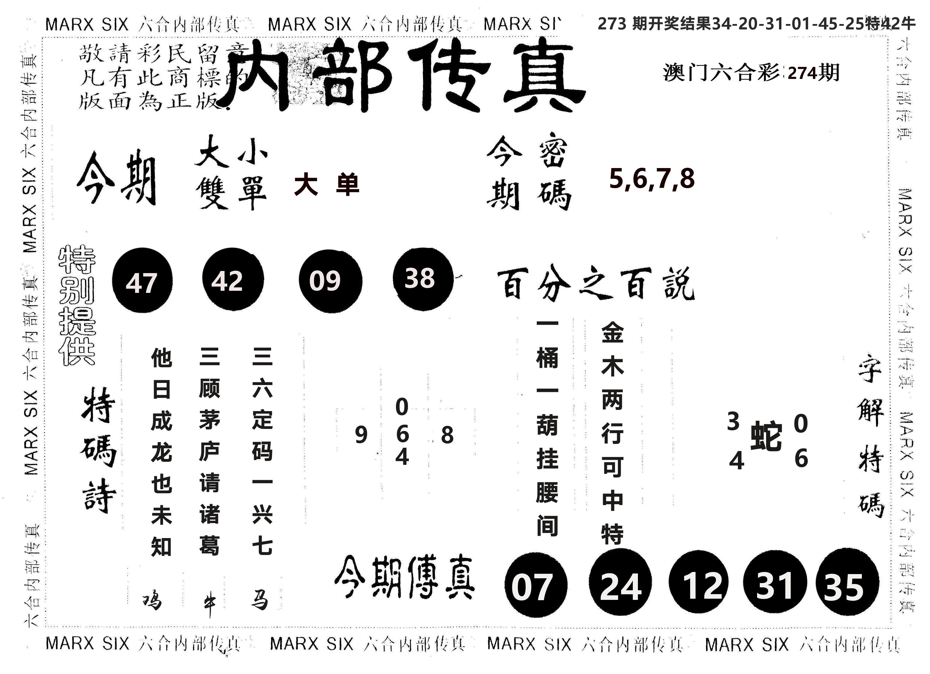 另版内部传真 第274期