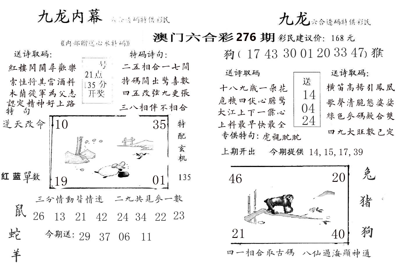 九龙内幕 第276期