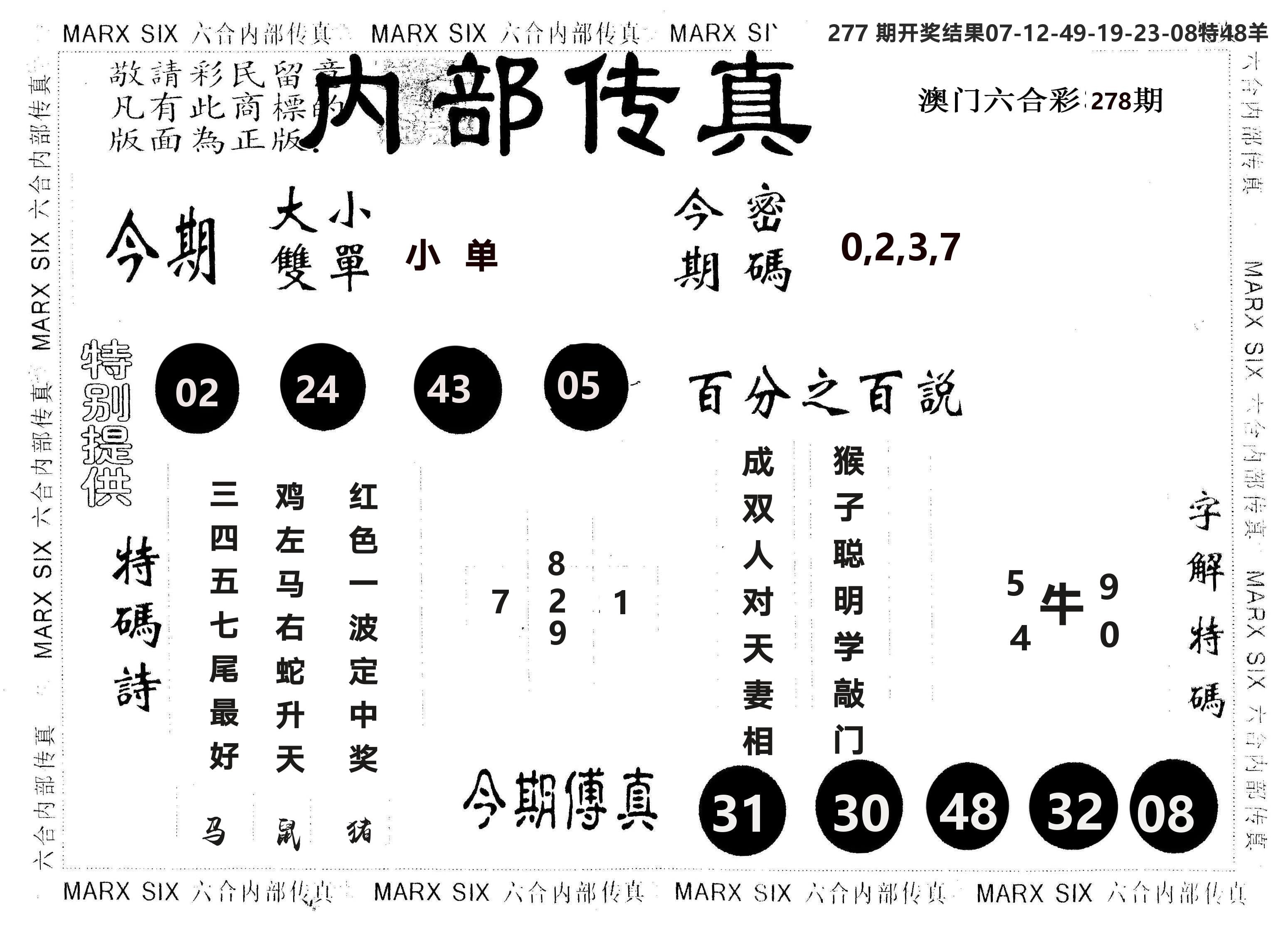 另版内部传真 第278期