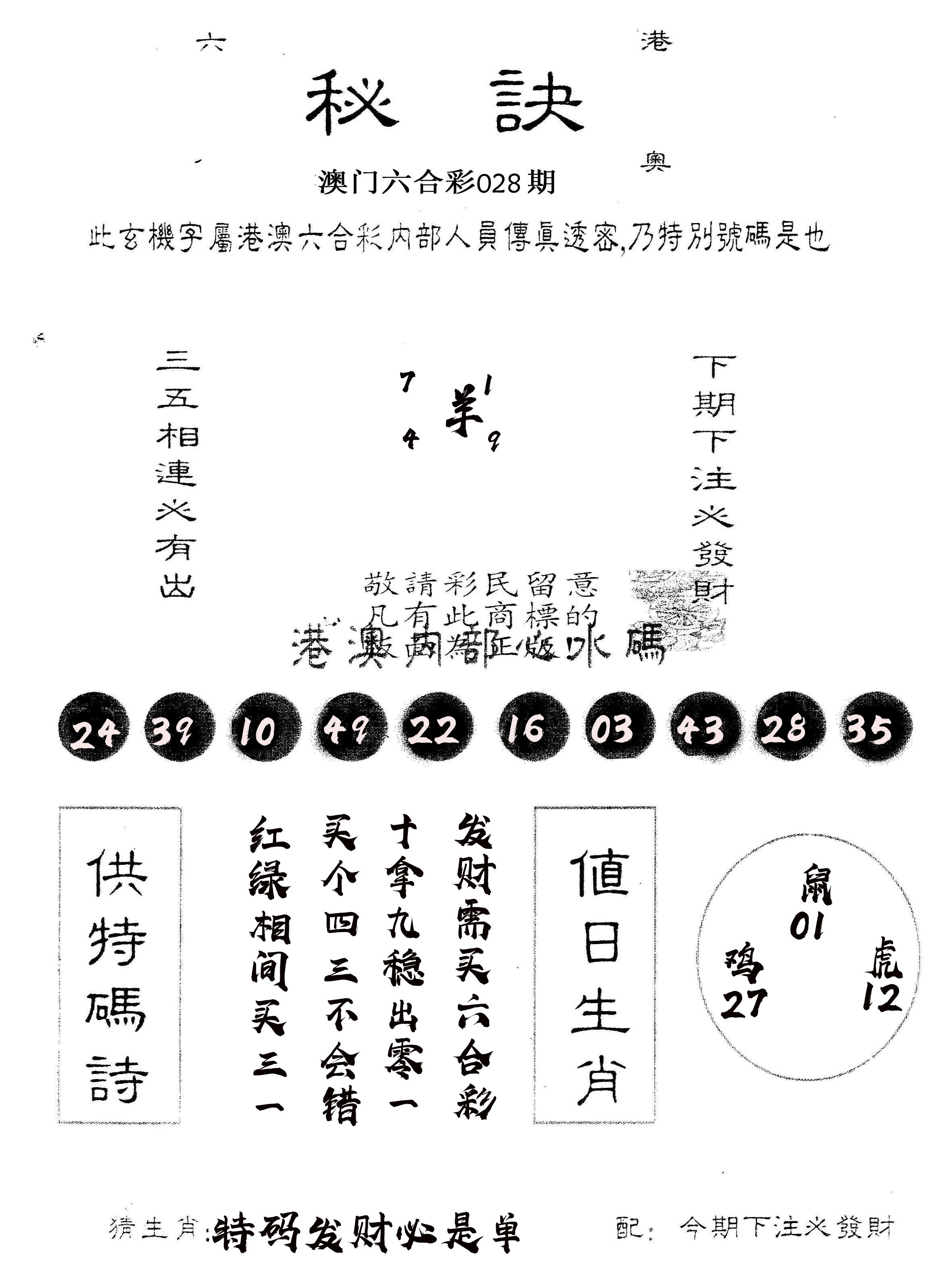 另版秘诀 第28期