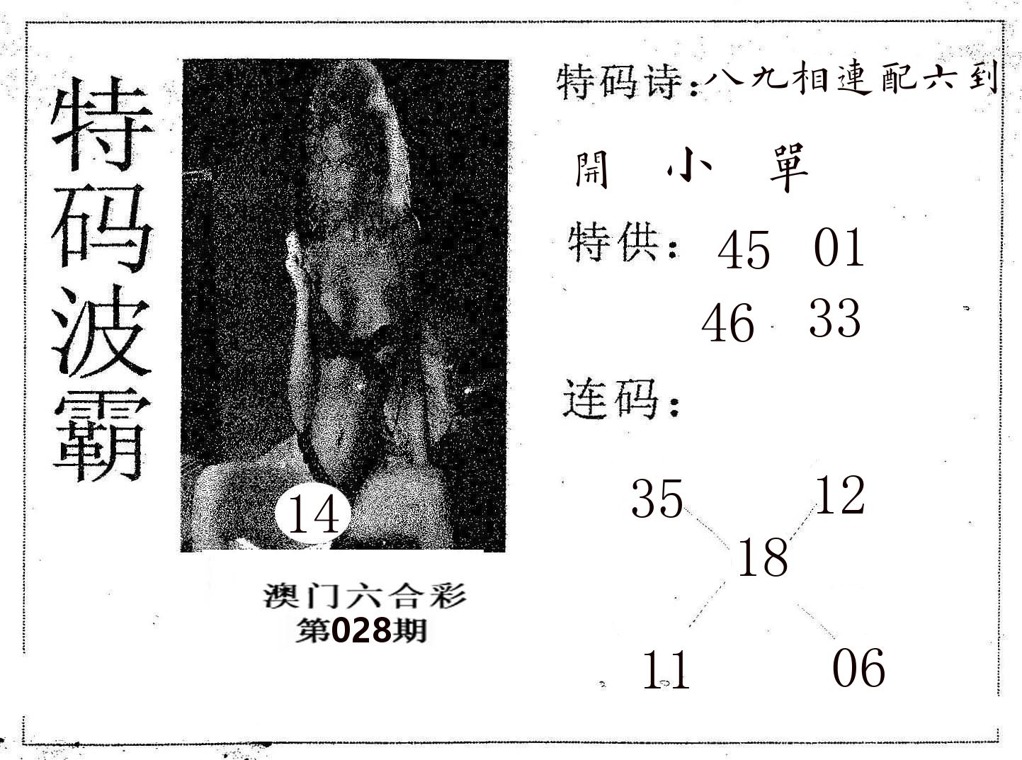 特码波霸 第28期