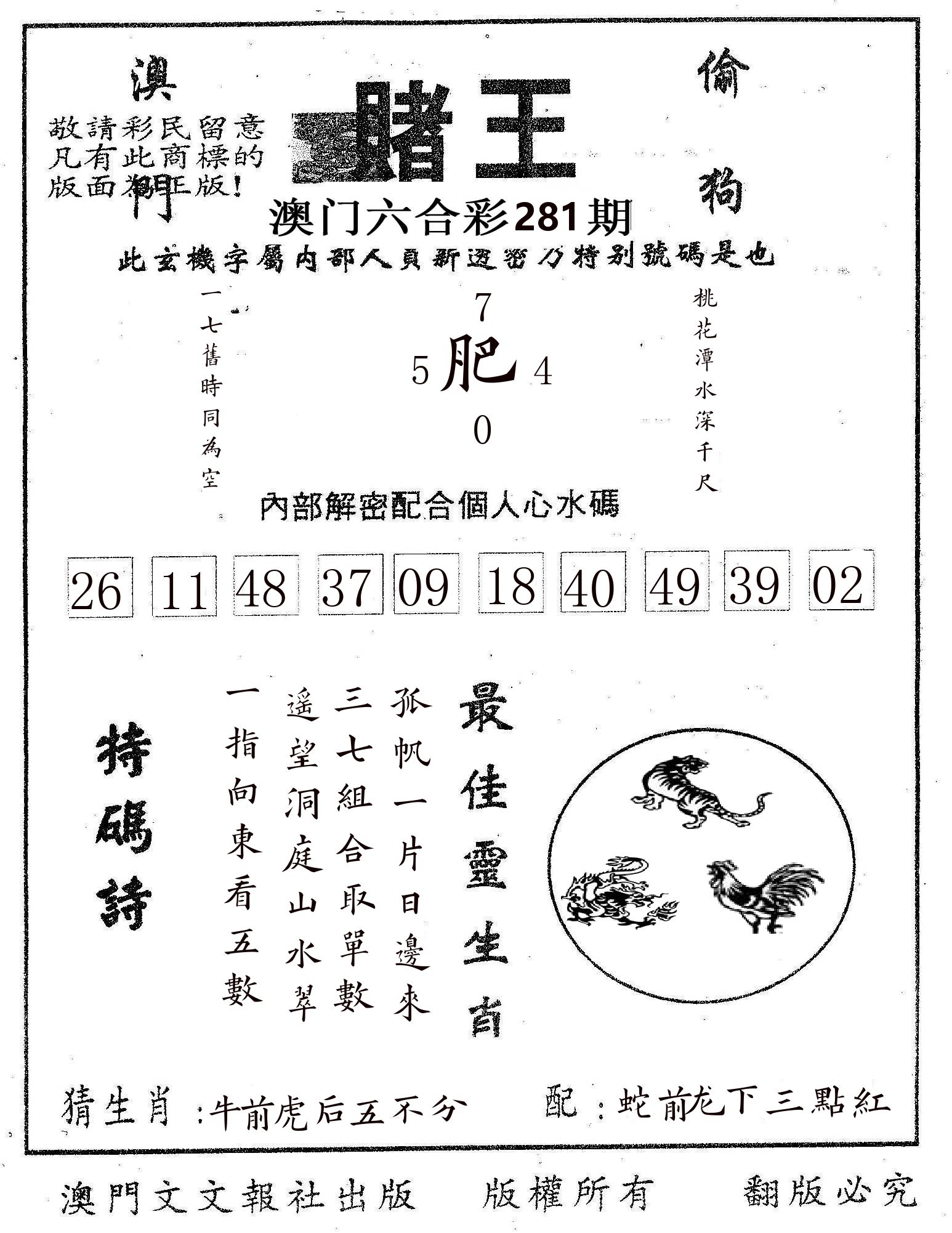 赌王 第281期