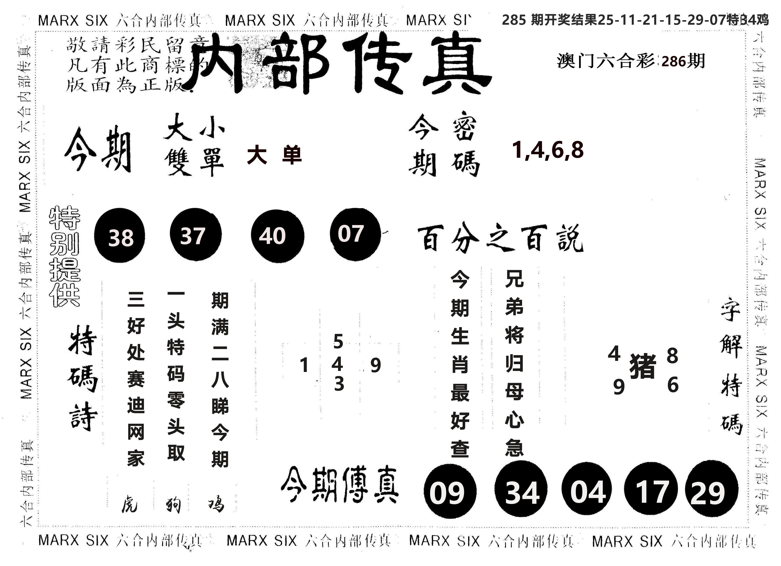 另版内部传真 第286期