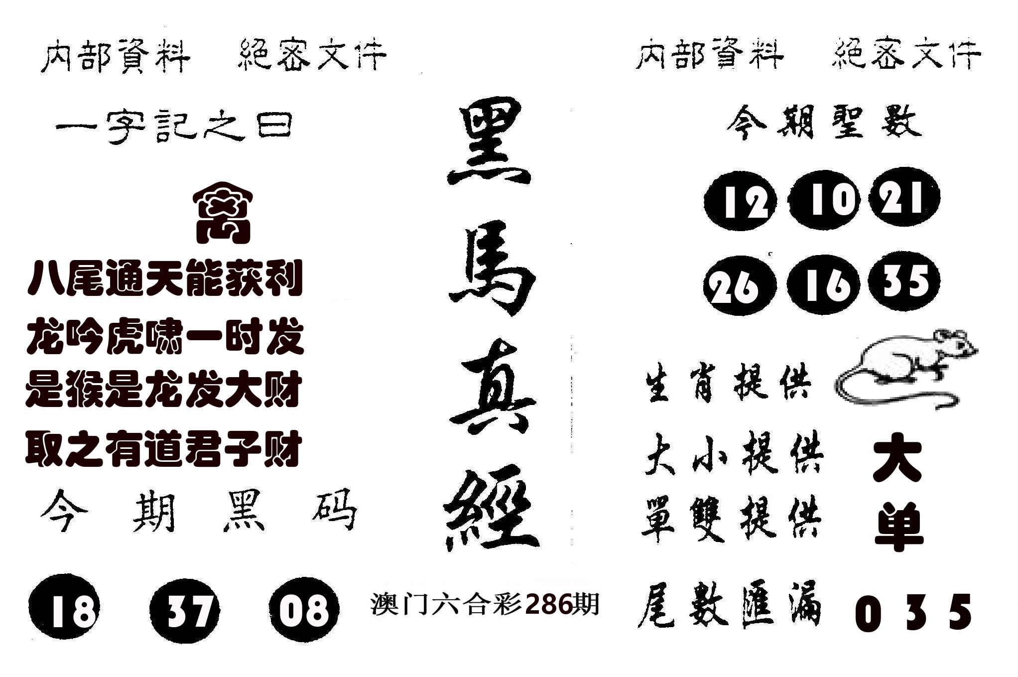 黑马真经 第286期