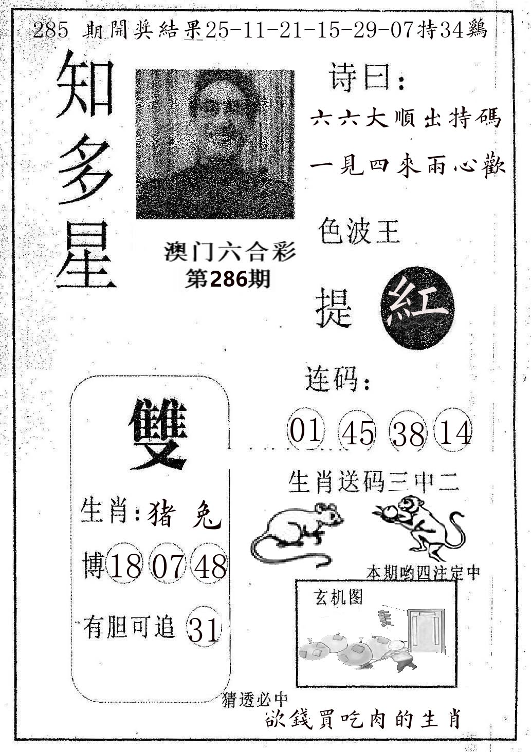 知多星 第286期