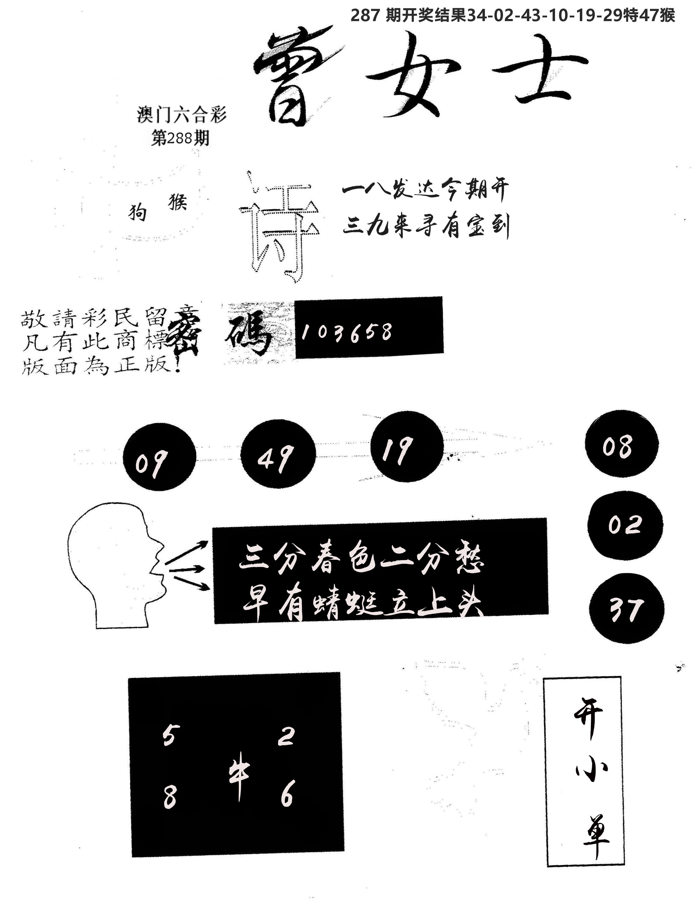 另版曾女士百灵鸟 第288期