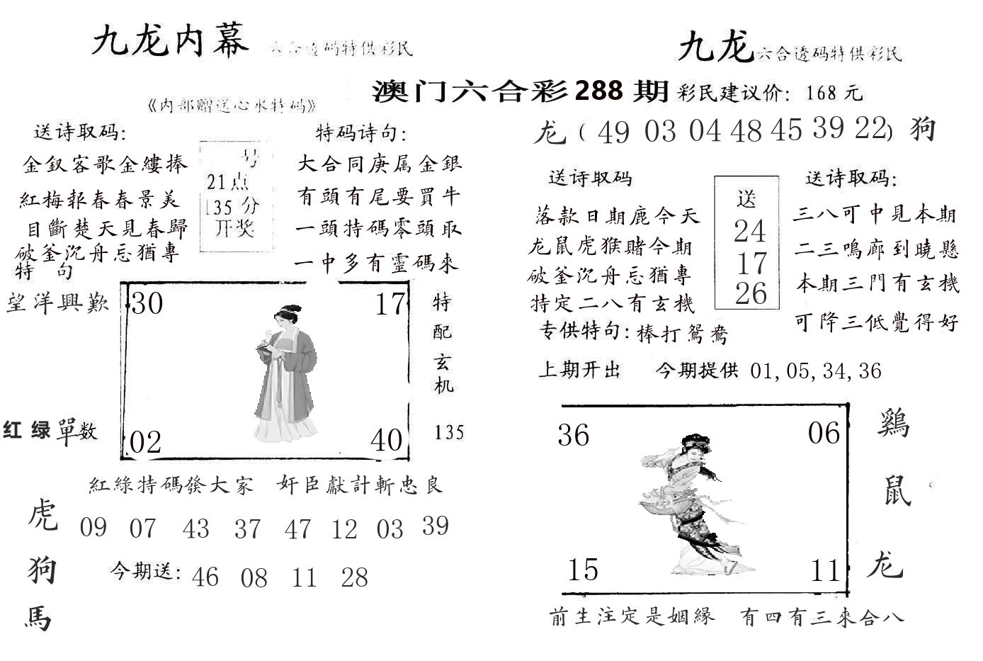九龙内幕 第288期