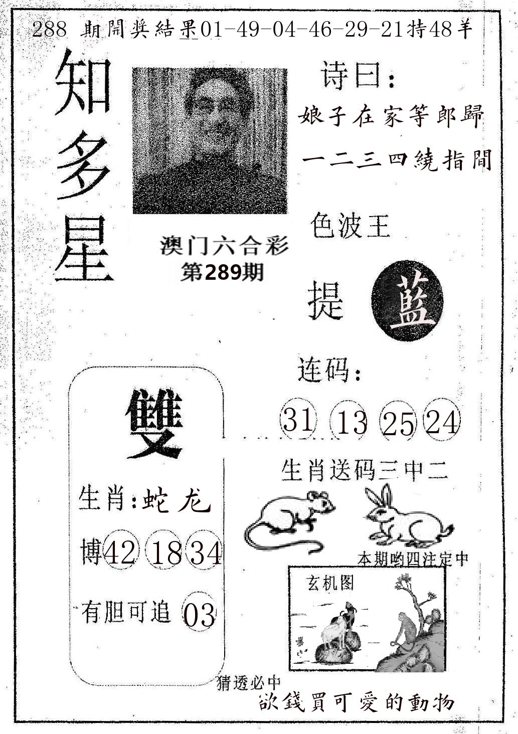知多星 第289期