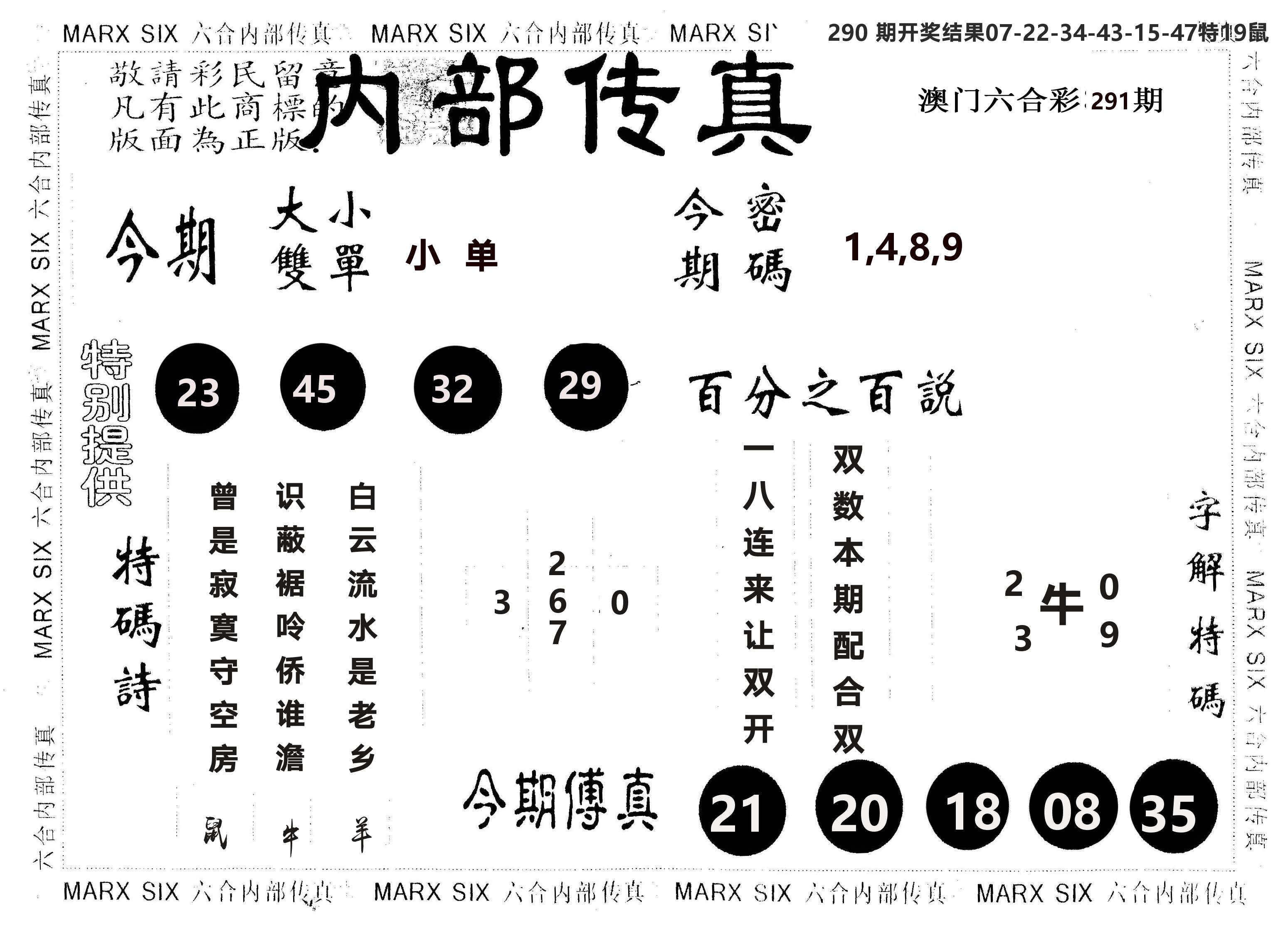 另版内部传真 第291期