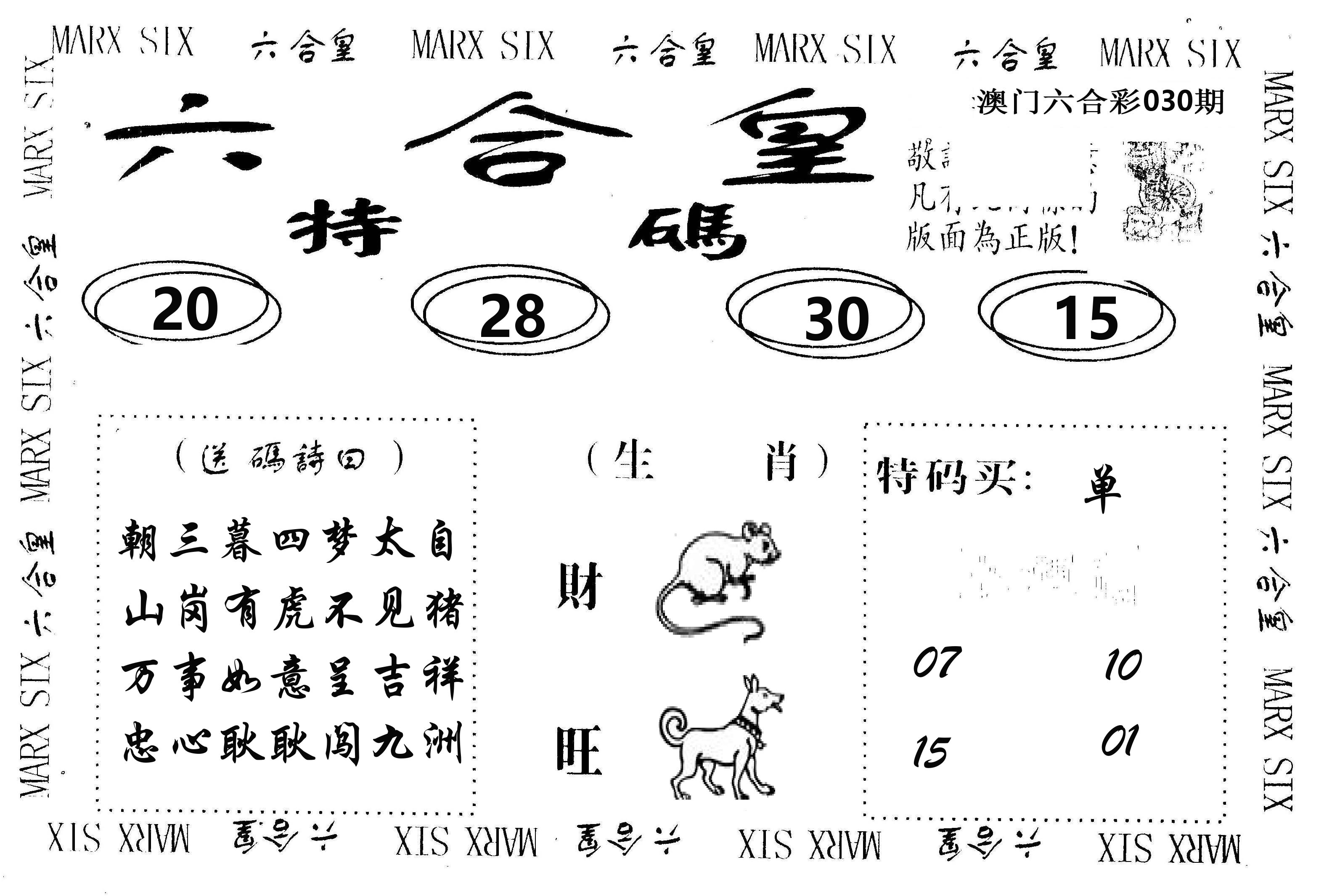 六合皇 第30期