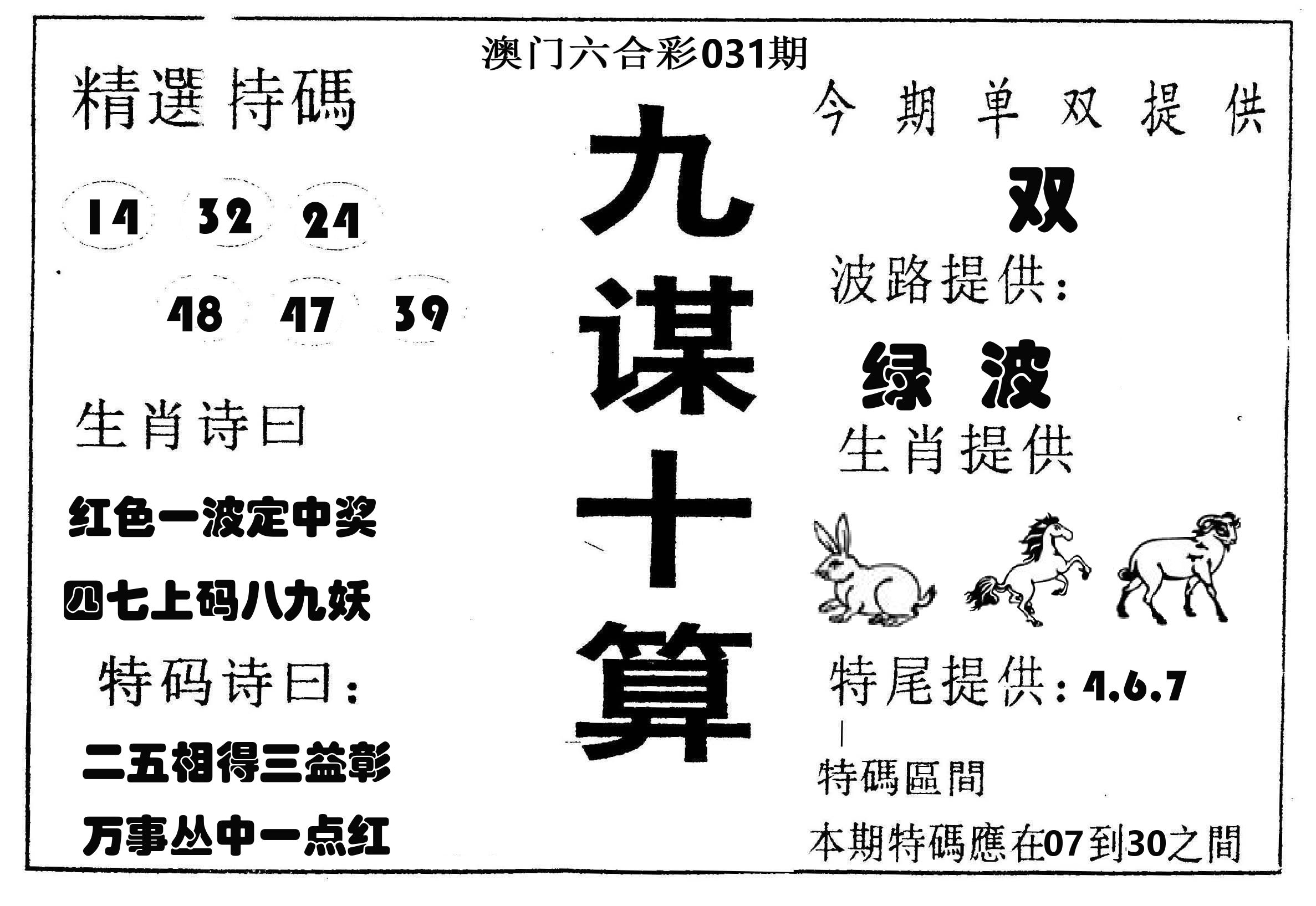九谋十算 第31期