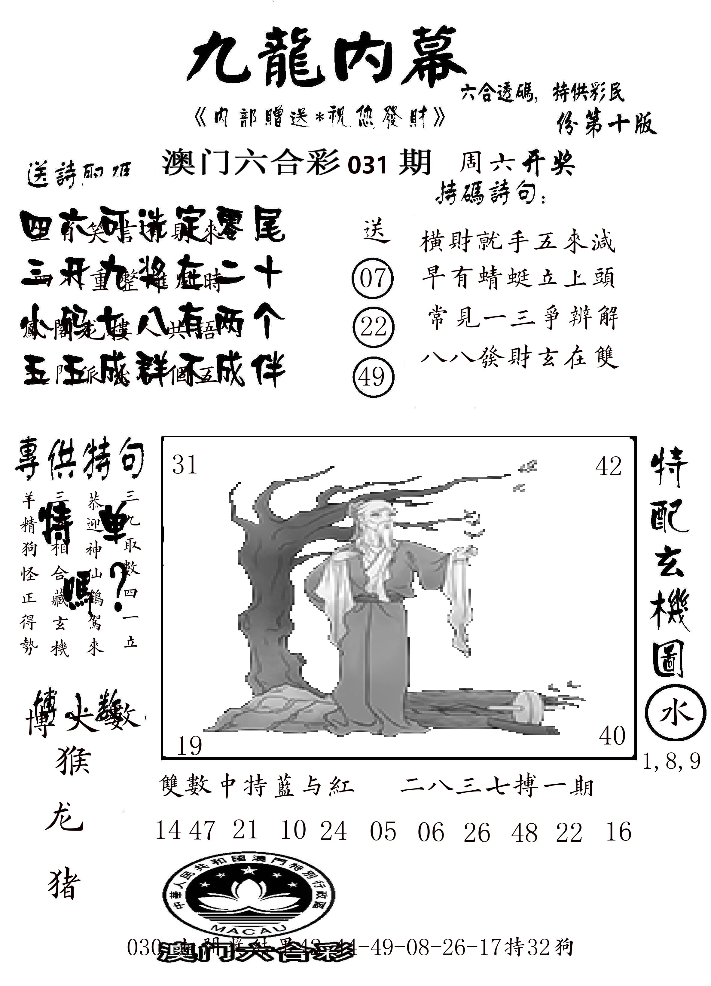 澳门传真2 第31期