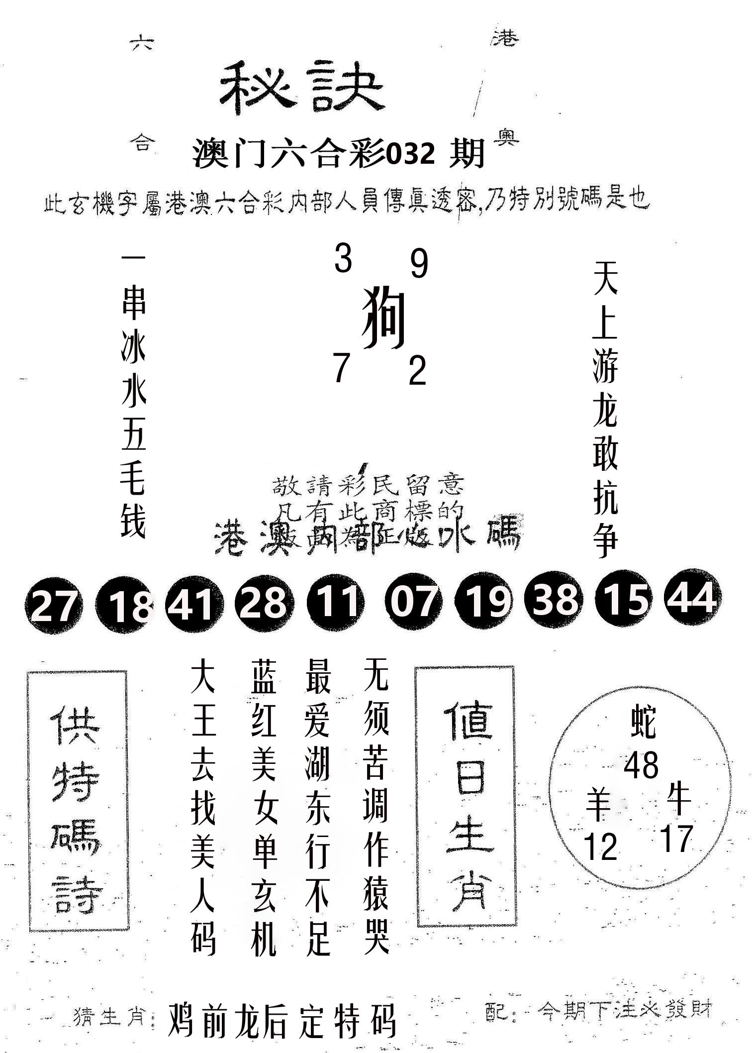 秘决 第32期