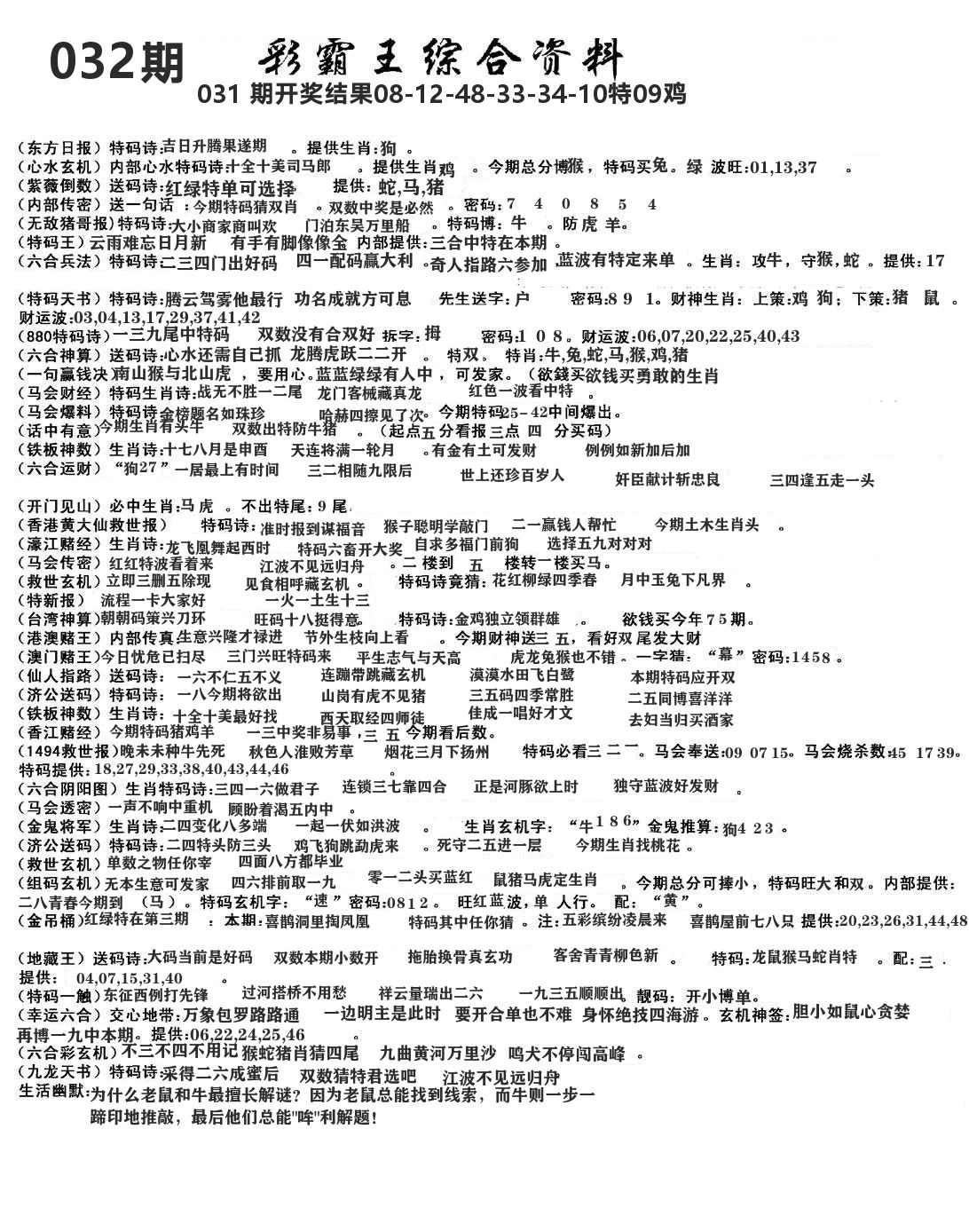 澳门综合资料 第32期
