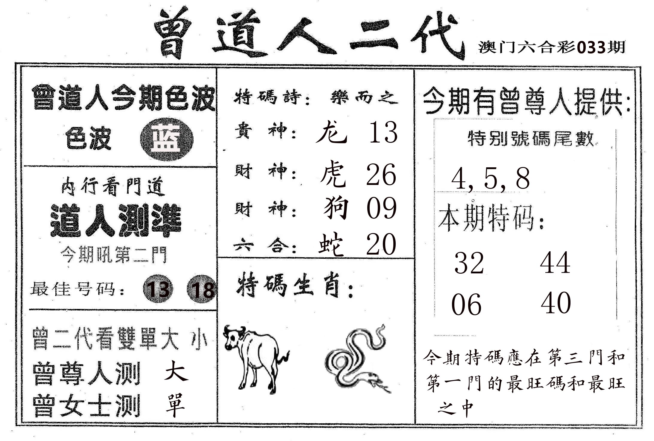 曾二代 第33期