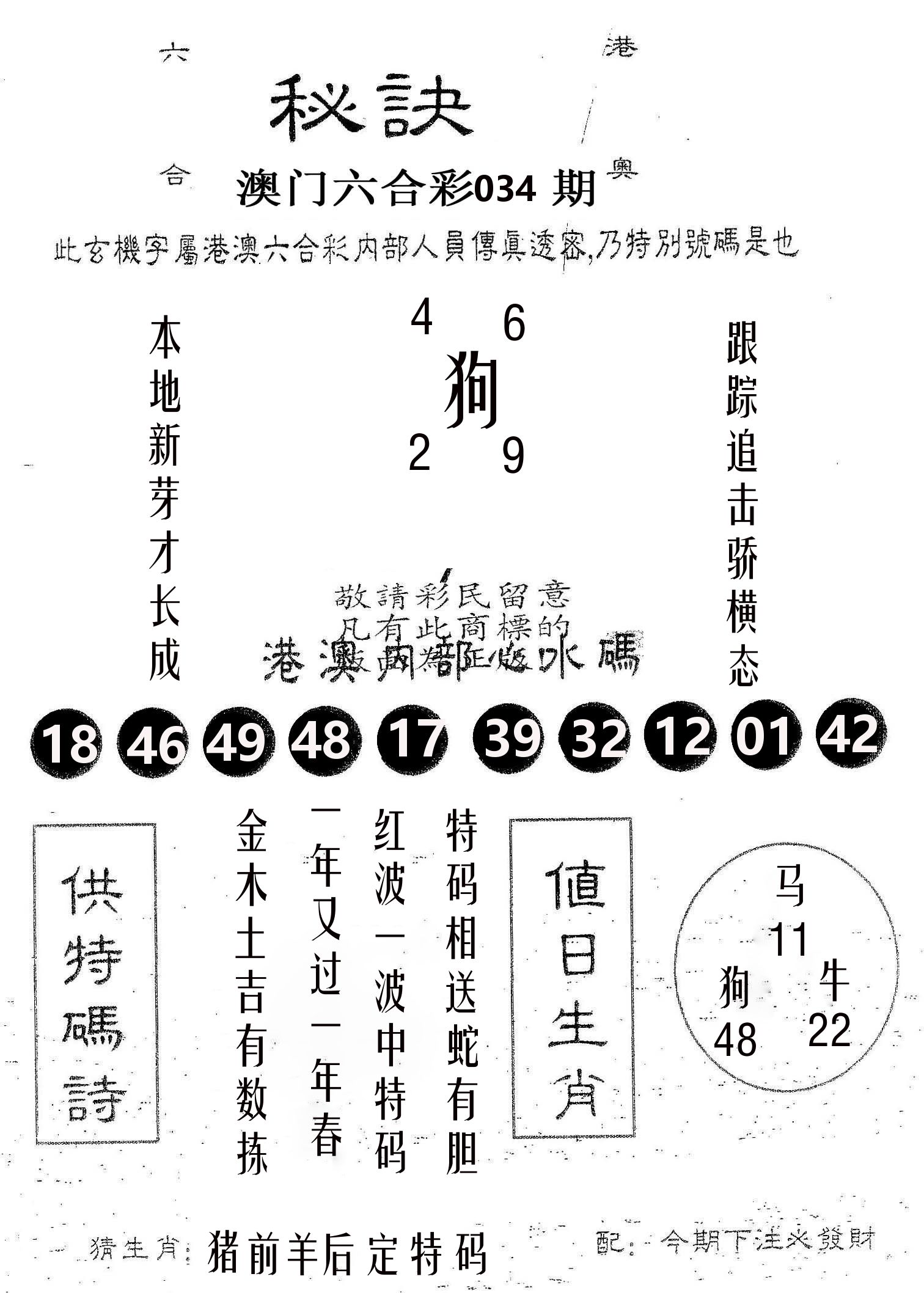 秘决 第34期