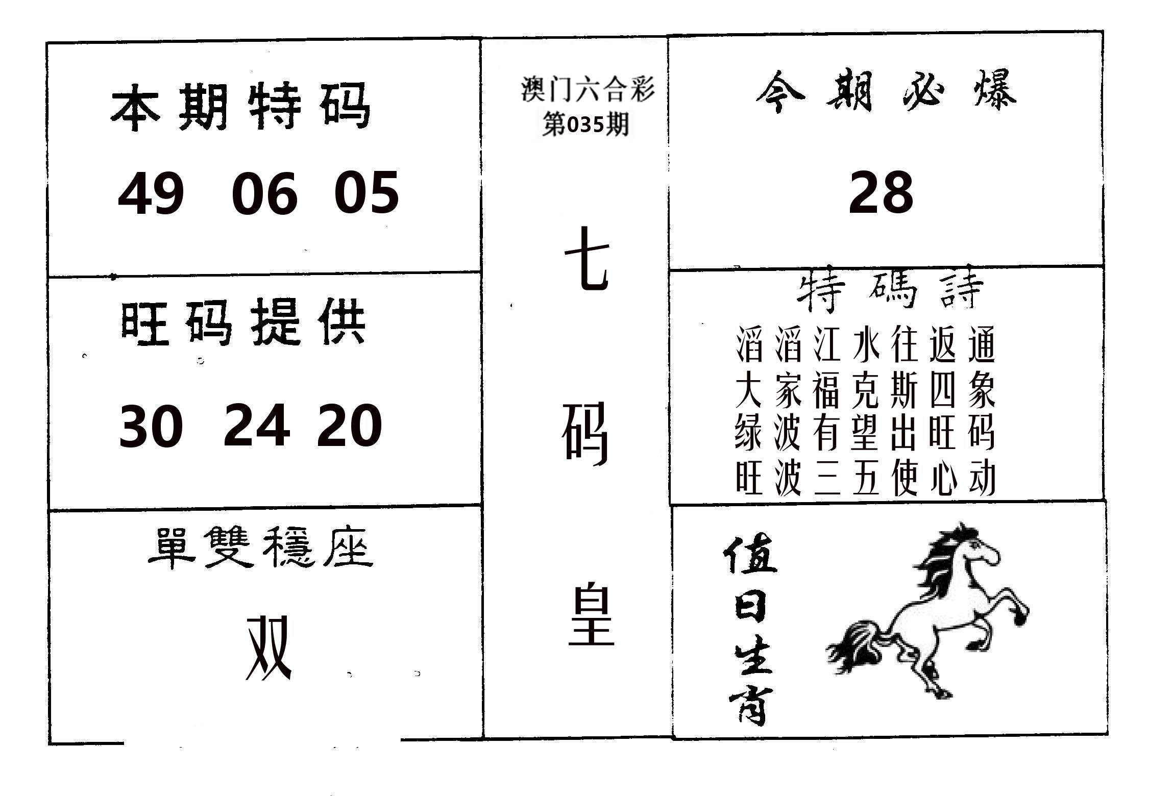七码皇 第35期