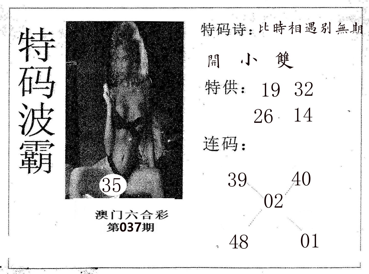 特码波霸 第37期
