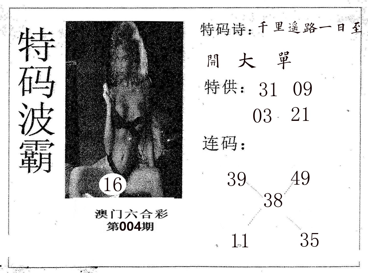特码波霸 第4期