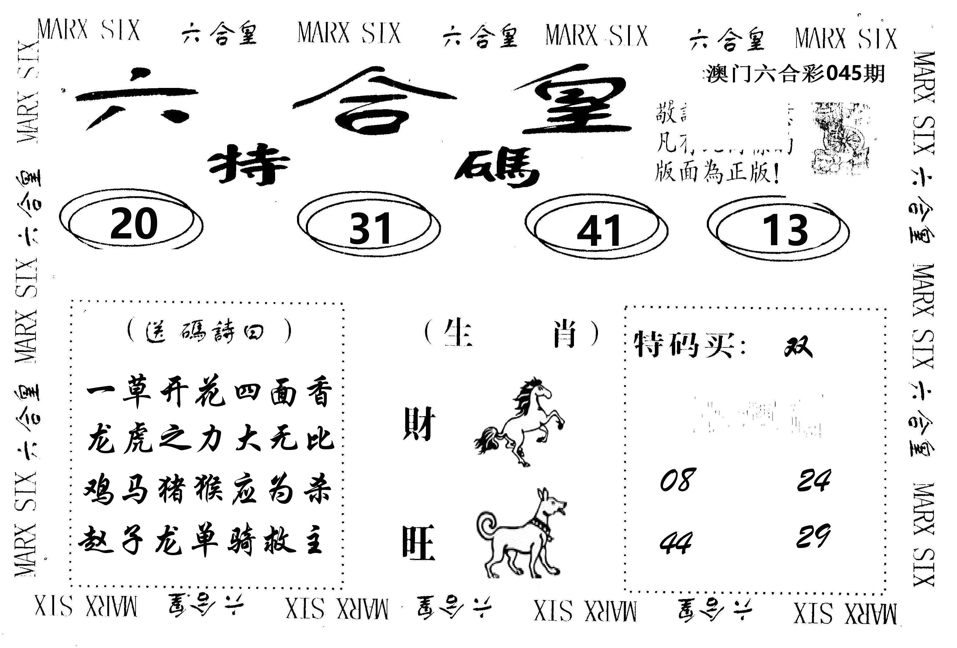六合皇 第45期