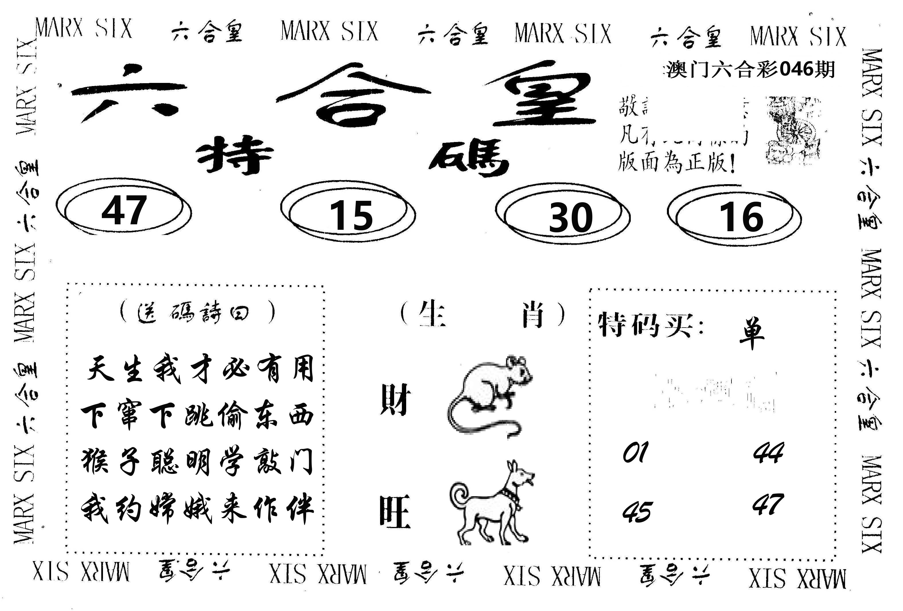六合皇 第46期