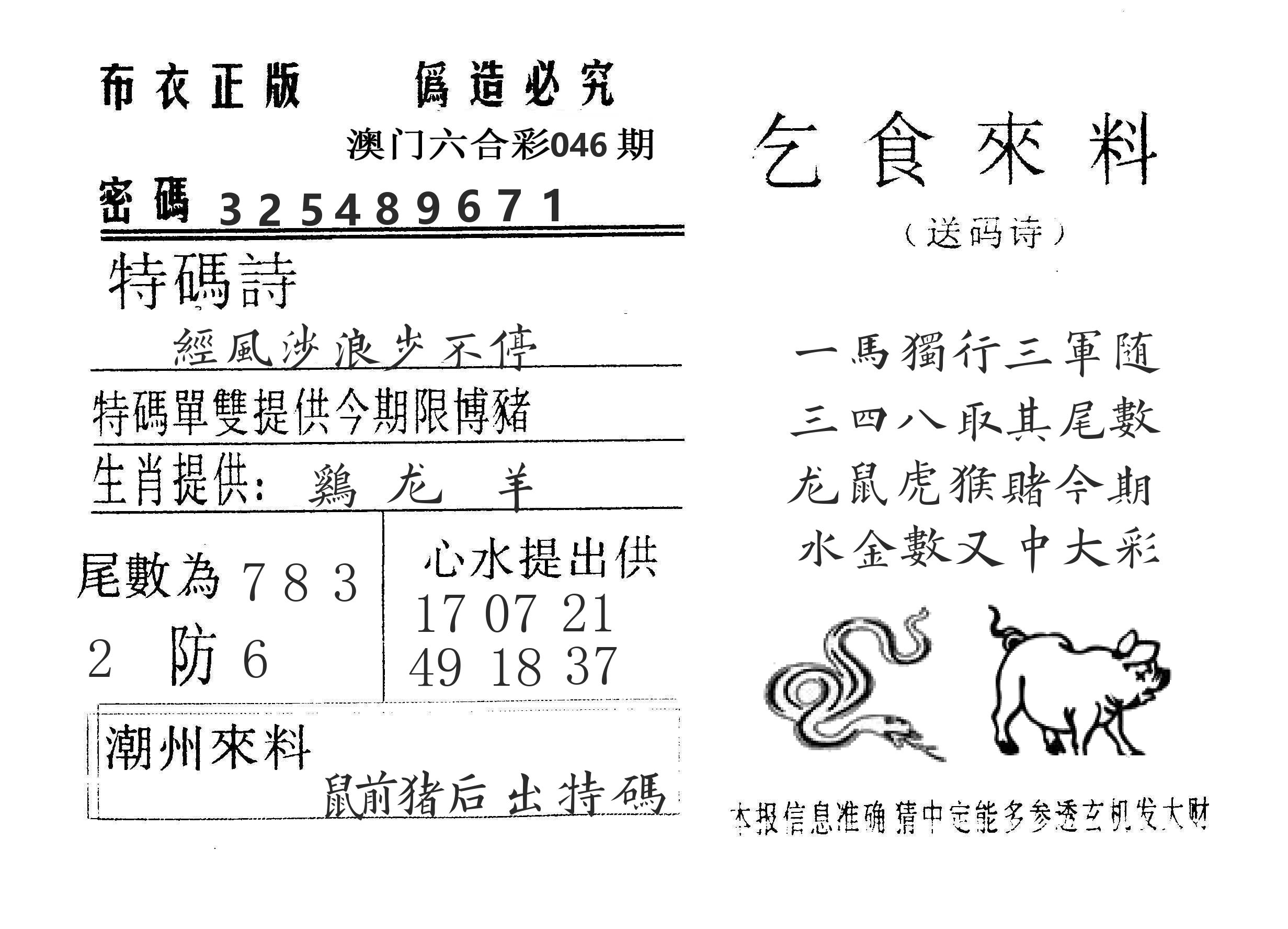乞食来料 第46期