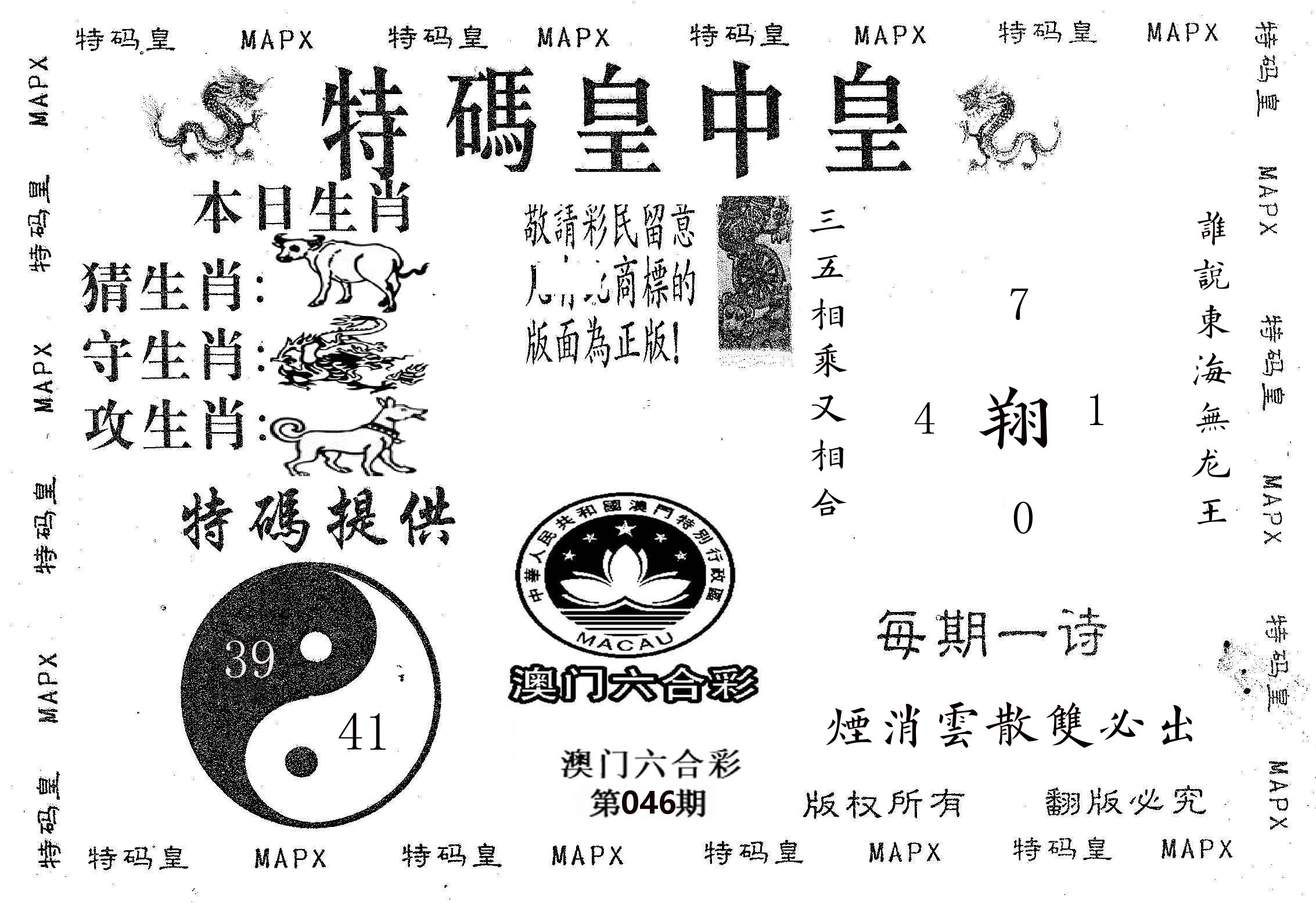 皇中皇B 第46期