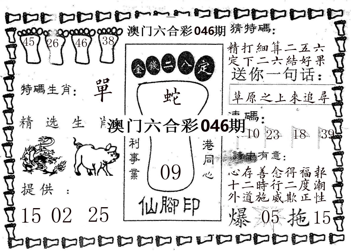 仙脚印 第46期