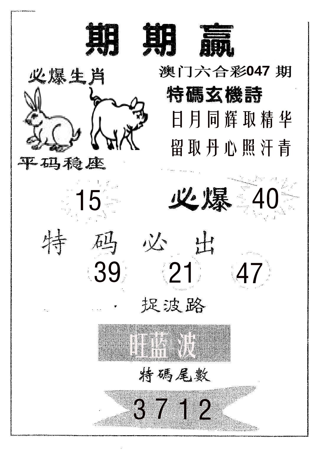期期赢 第47期